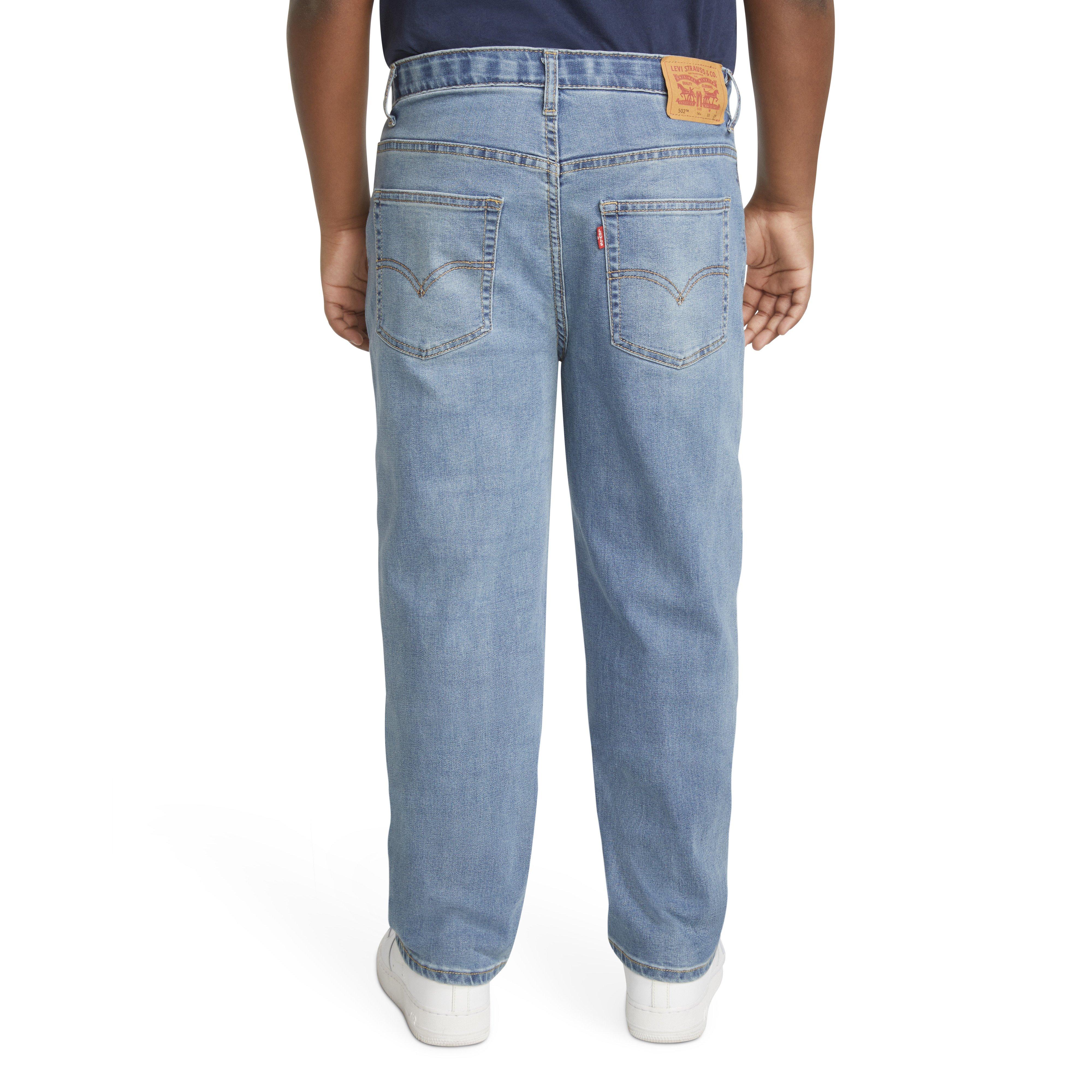 Levi's 502 Strong Performance Tapered Fit Med Wash Big Boys' Light Blue Denim Jeans - LT BLUE Thumbnail View 2