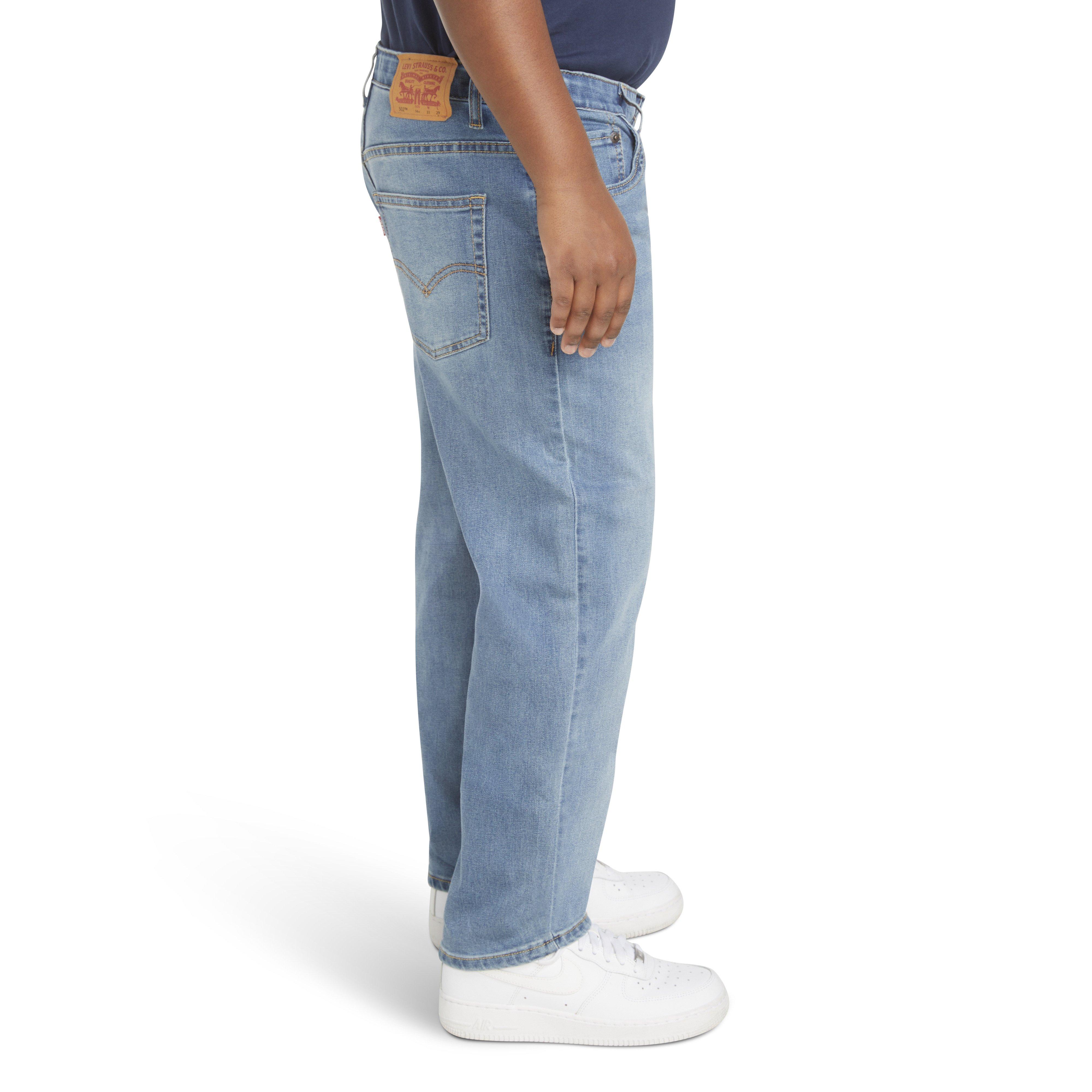Levi's 502 Strong Performance Tapered Fit Med Wash Big Boys' Light Blue Denim Jeans - LT BLUE Thumbnail View 3
