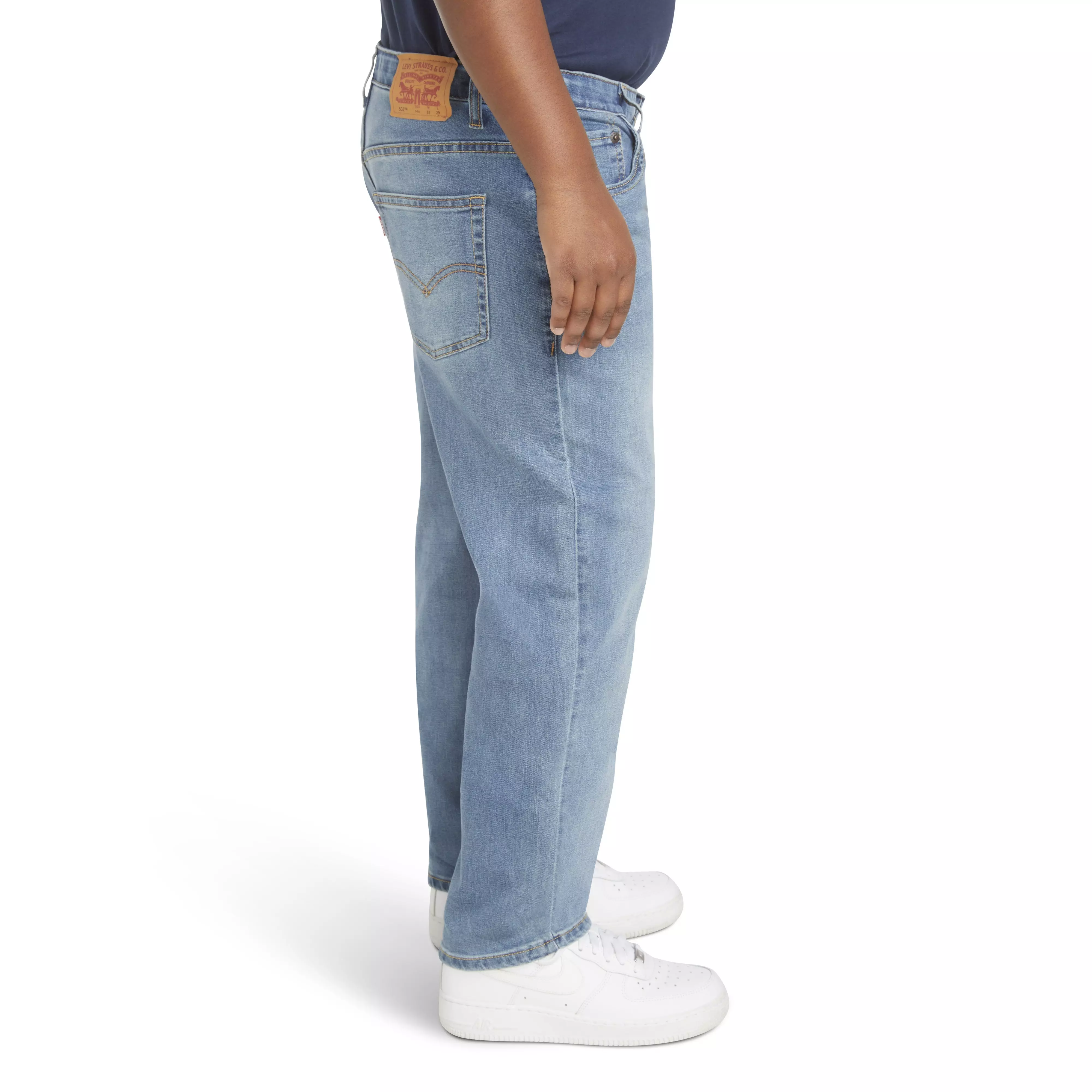 Levi's 502 Strong Performance Tapered Fit Med Wash Big Boys' Light Blue Denim Jeans - LT BLUE