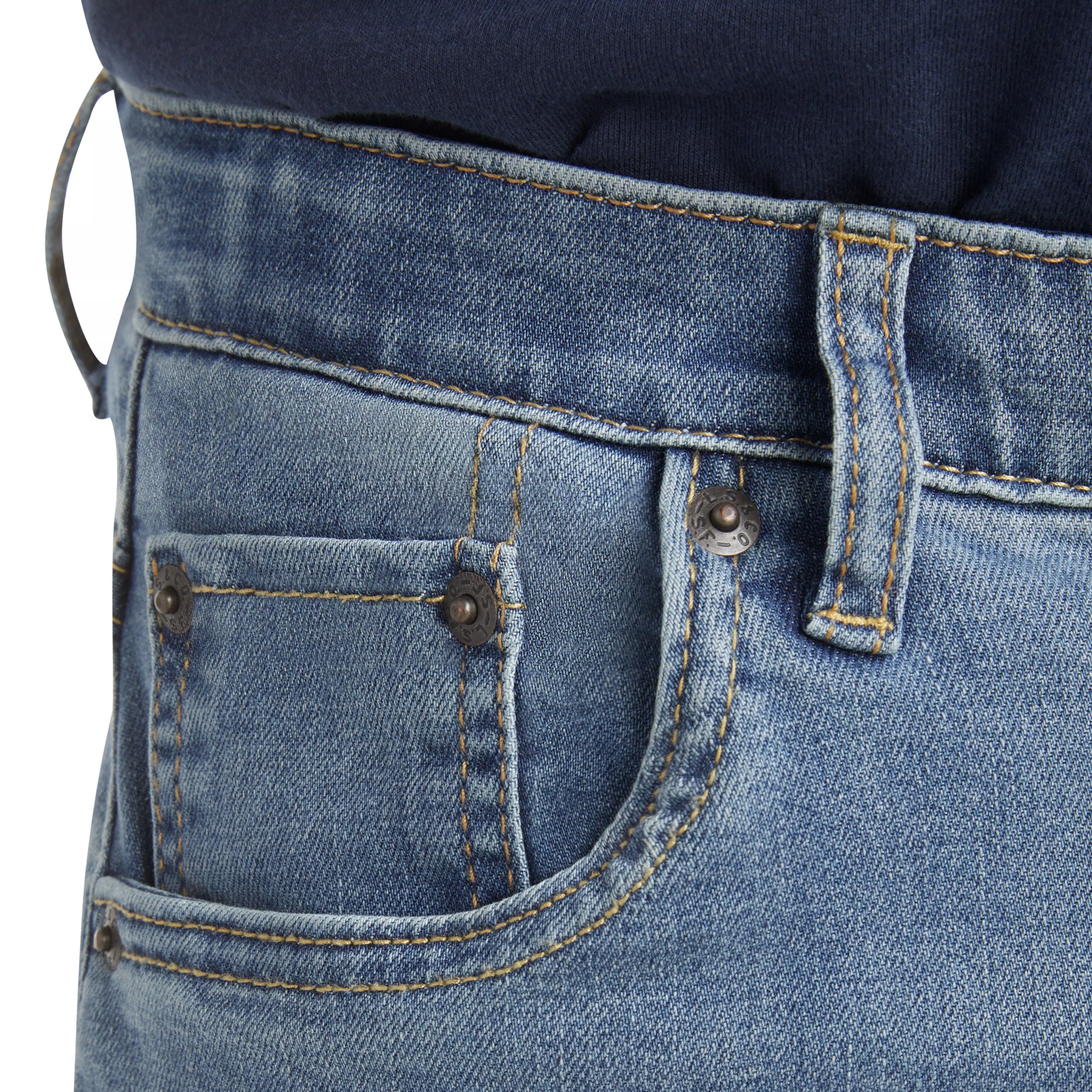 Levi's 502 Strong Performance Tapered Fit Med Wash Big Boys' Light Blue Denim Jeans - LT BLUE