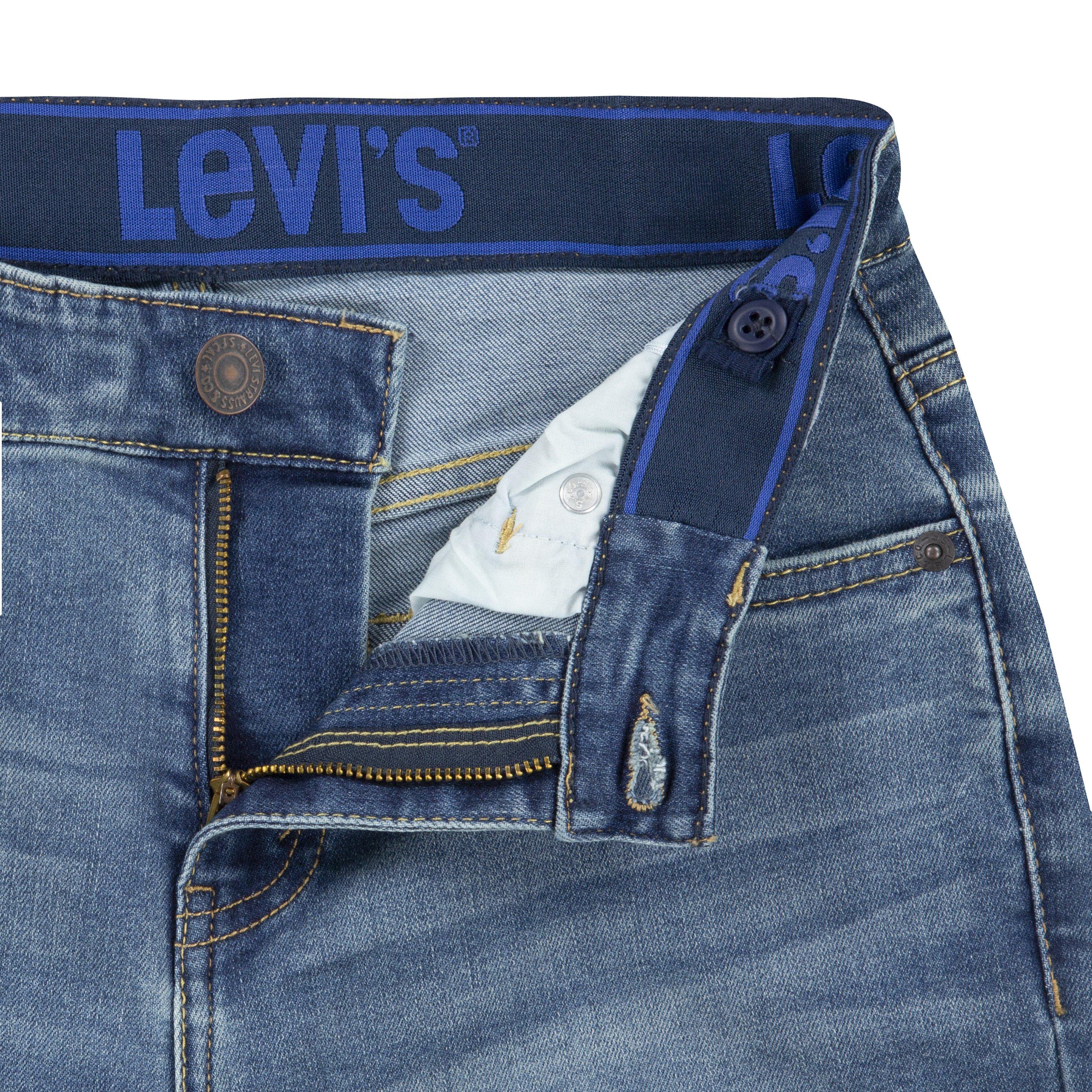 Levi's 502 Strong Performance Tapered Fit Med Wash Big Boys' Light Blue Denim Jeans - LT BLUE Thumbnail View 6