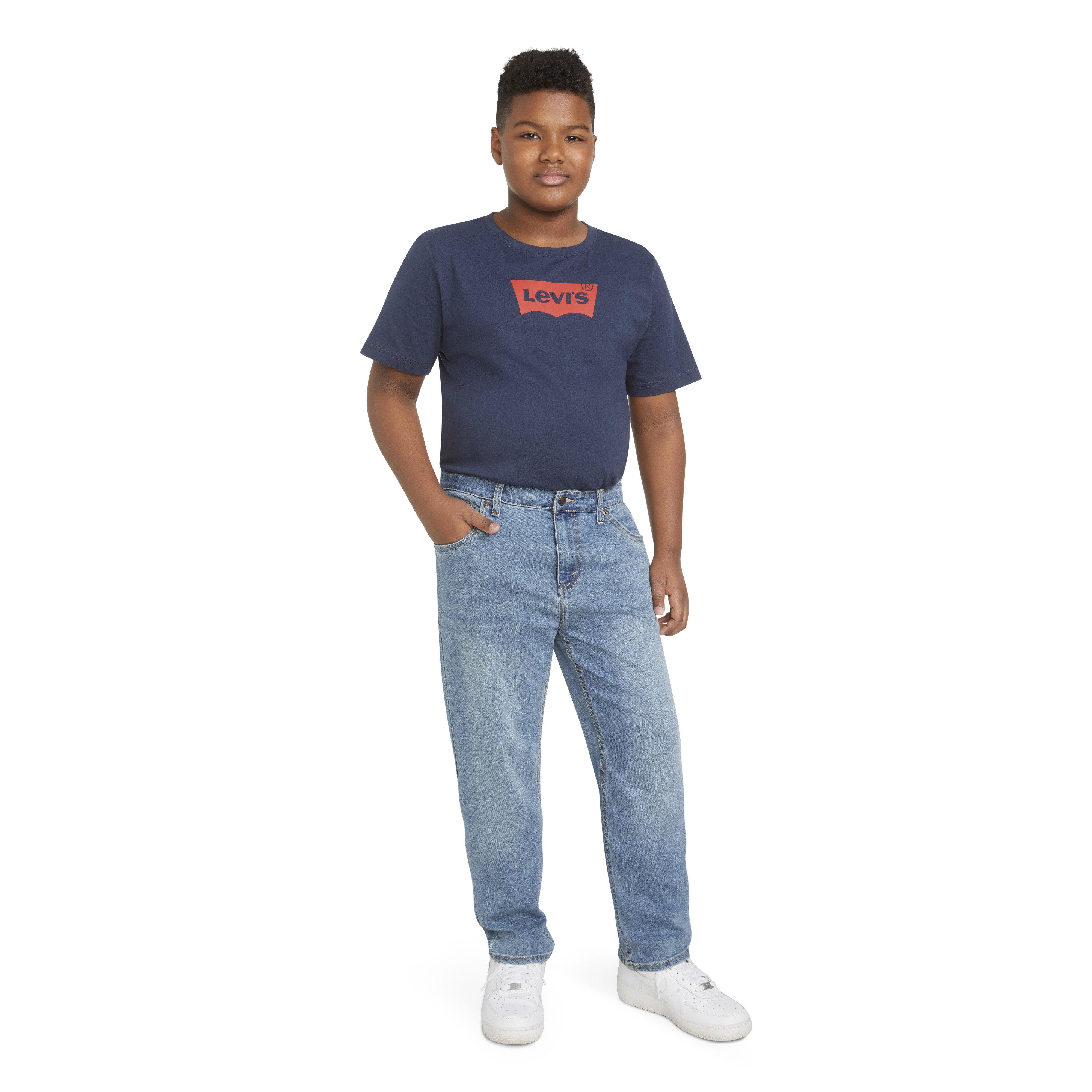 Levi's 502 Strong Performance Tapered Fit Med Wash Big Boys' Lt Blue Denim Jeans