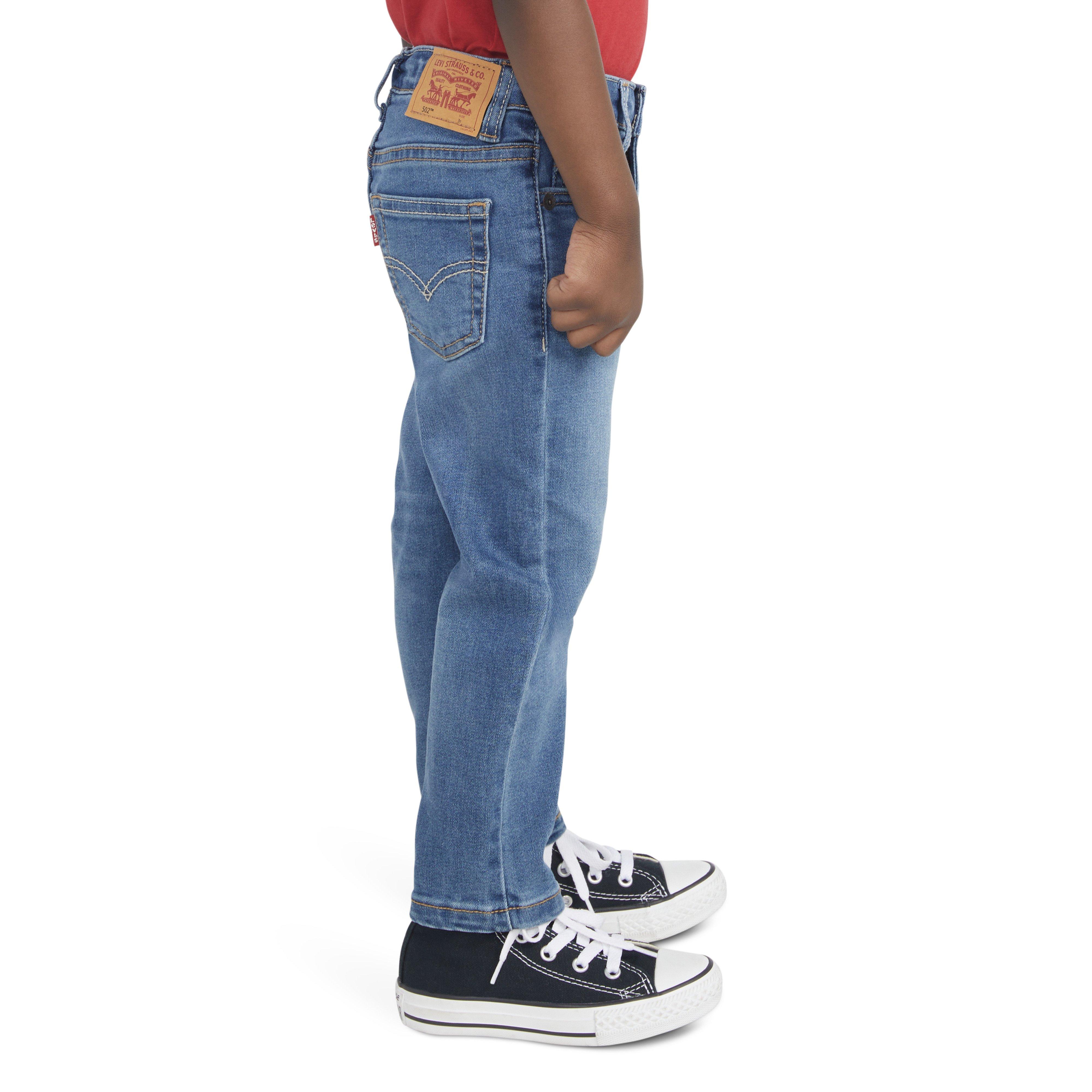 Levi's Toddler Boys' 502 Strong Performance Tapered Fit Lt Wash Blue Denim Jeans - BLUE Thumbnail View 3