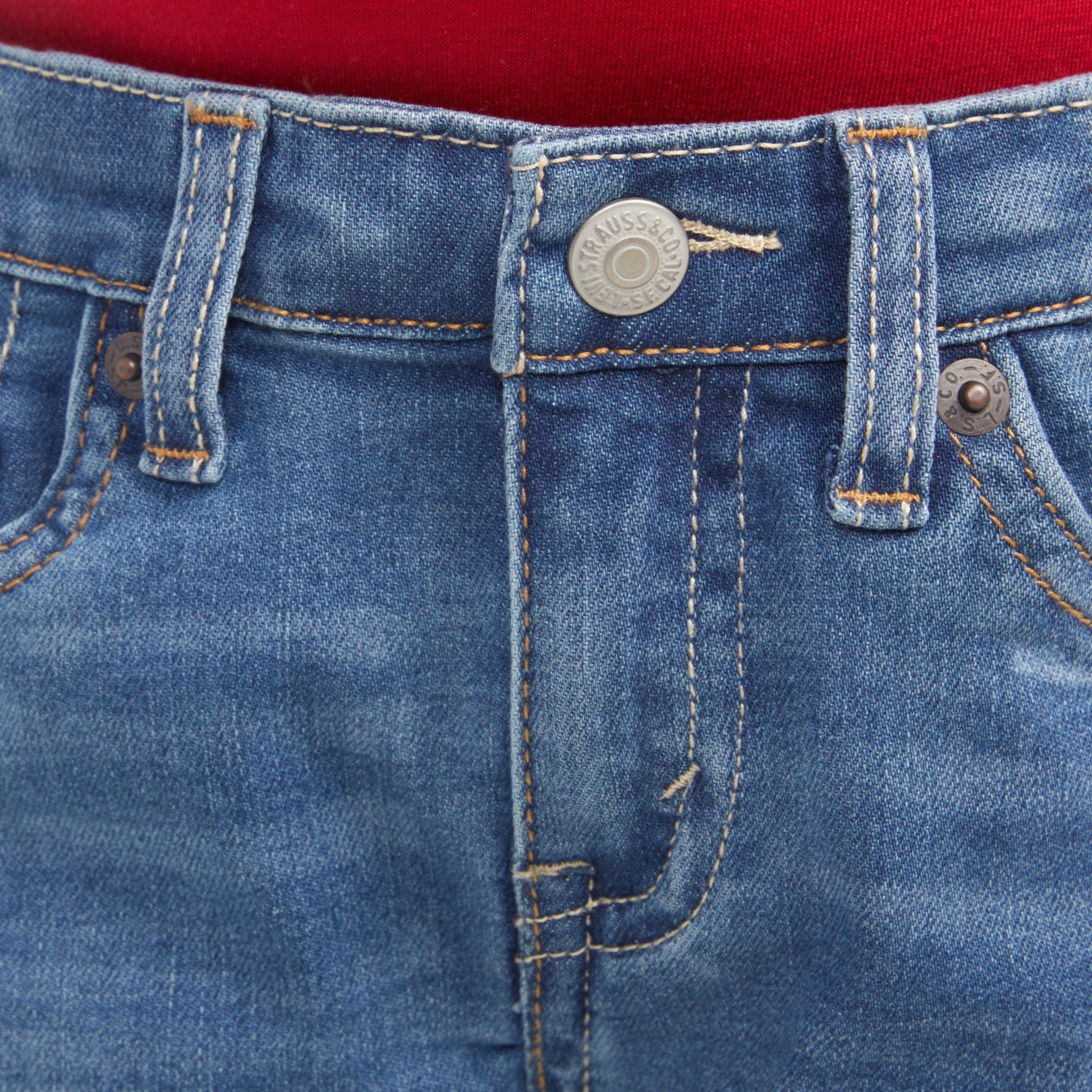 Levi's 502 Strong Performance Tapered Fit Lt Wash Toddler Boys' Blue Denim Jeans - BLUE Thumbnail View 4