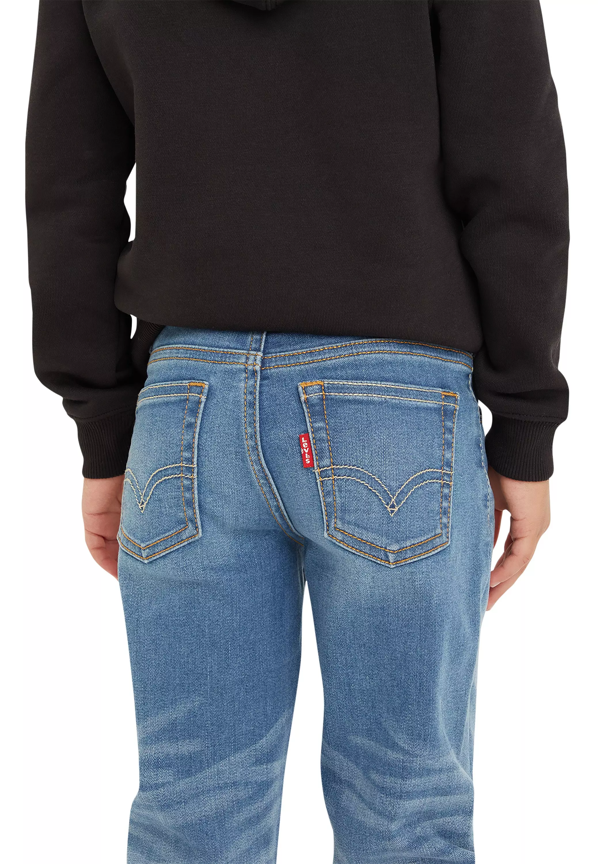 Levi's Little Boys' 502 Strong Performance Tapered Fit Lt Wash Blue Denim Jeans - BLUE