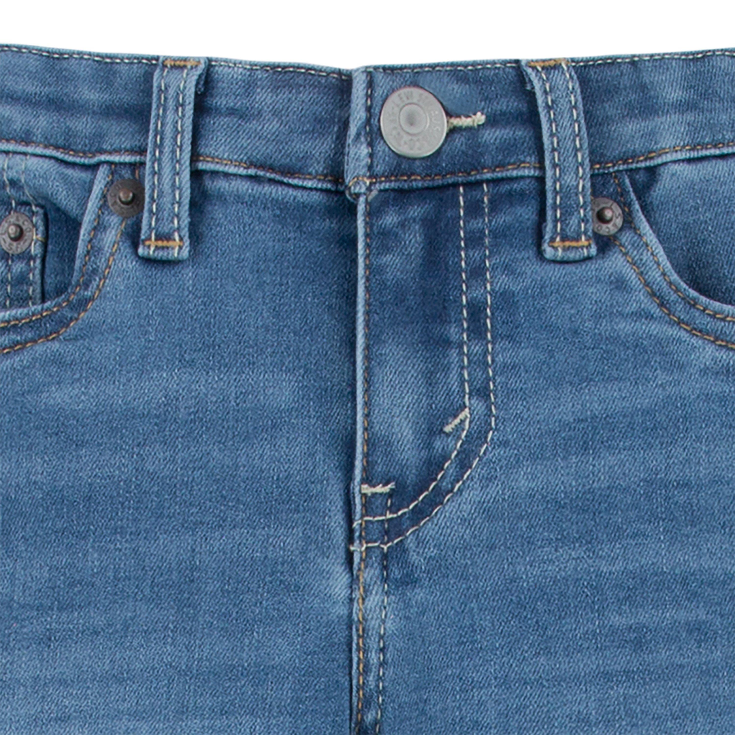 Levi's 502 Strong Performance Tapered Fit Lt Wash Little Boys' Blue Denim Jeans - BLUE Thumbnail View 4