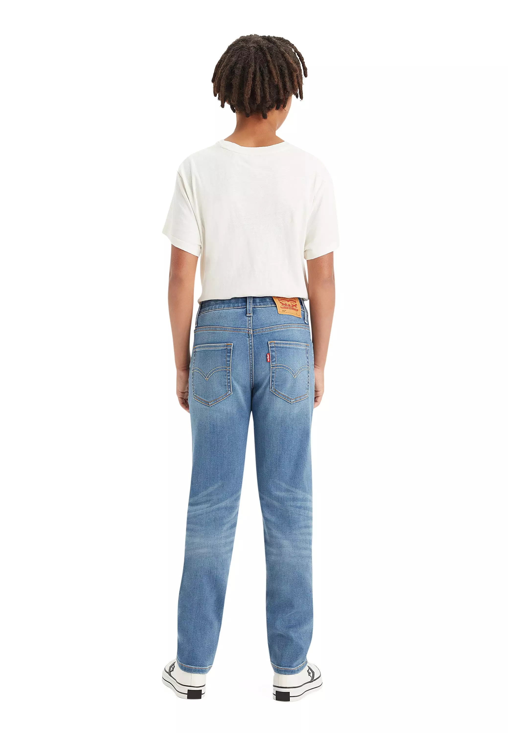 Levi's 502 Strong Performance Tapered Fit Lt Wash Big Boys' Blue Denim Jeans - BLUE