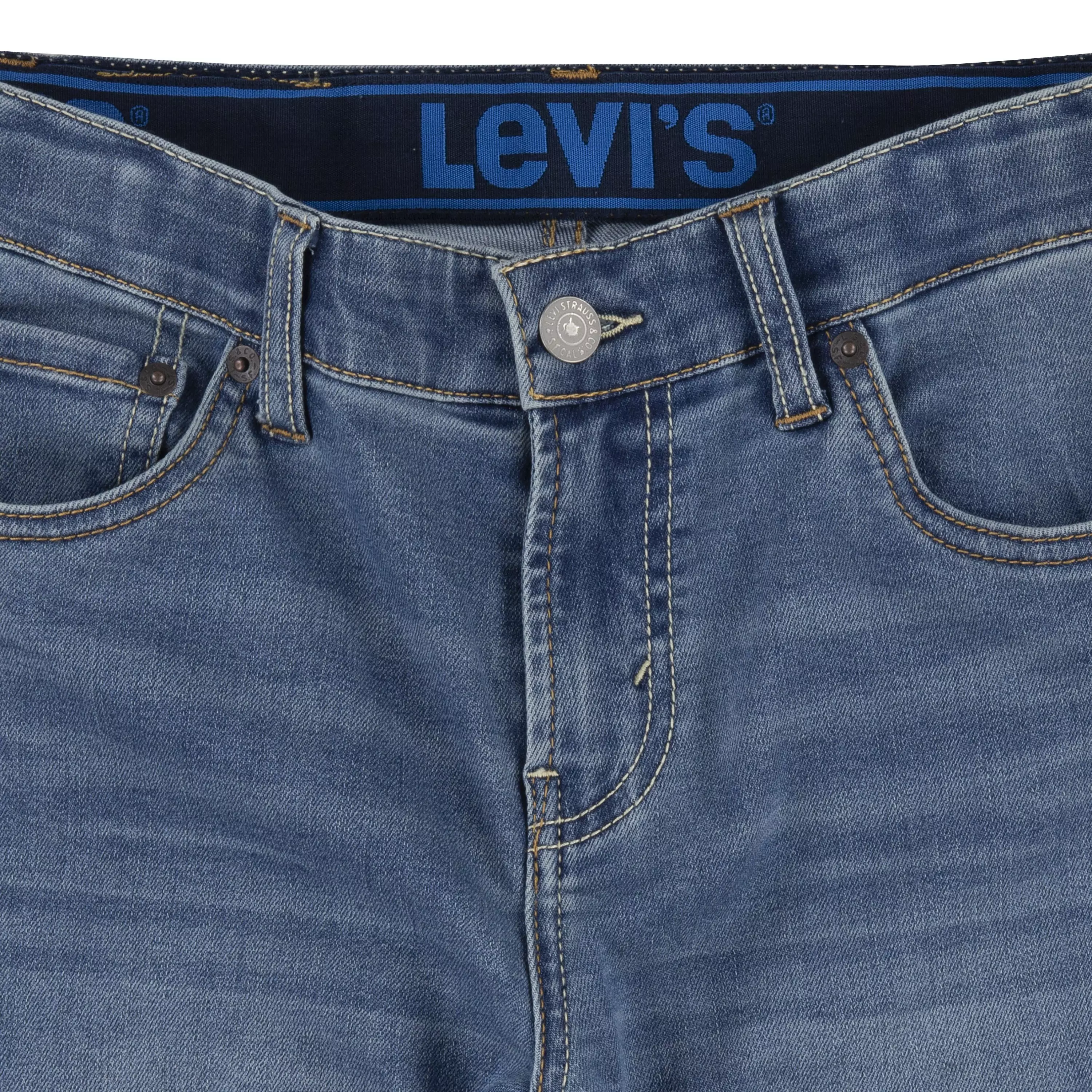 Levi's 502 Strong Performance Tapered Fit Lt Wash Big Boys' Blue Denim Jeans - BLUE