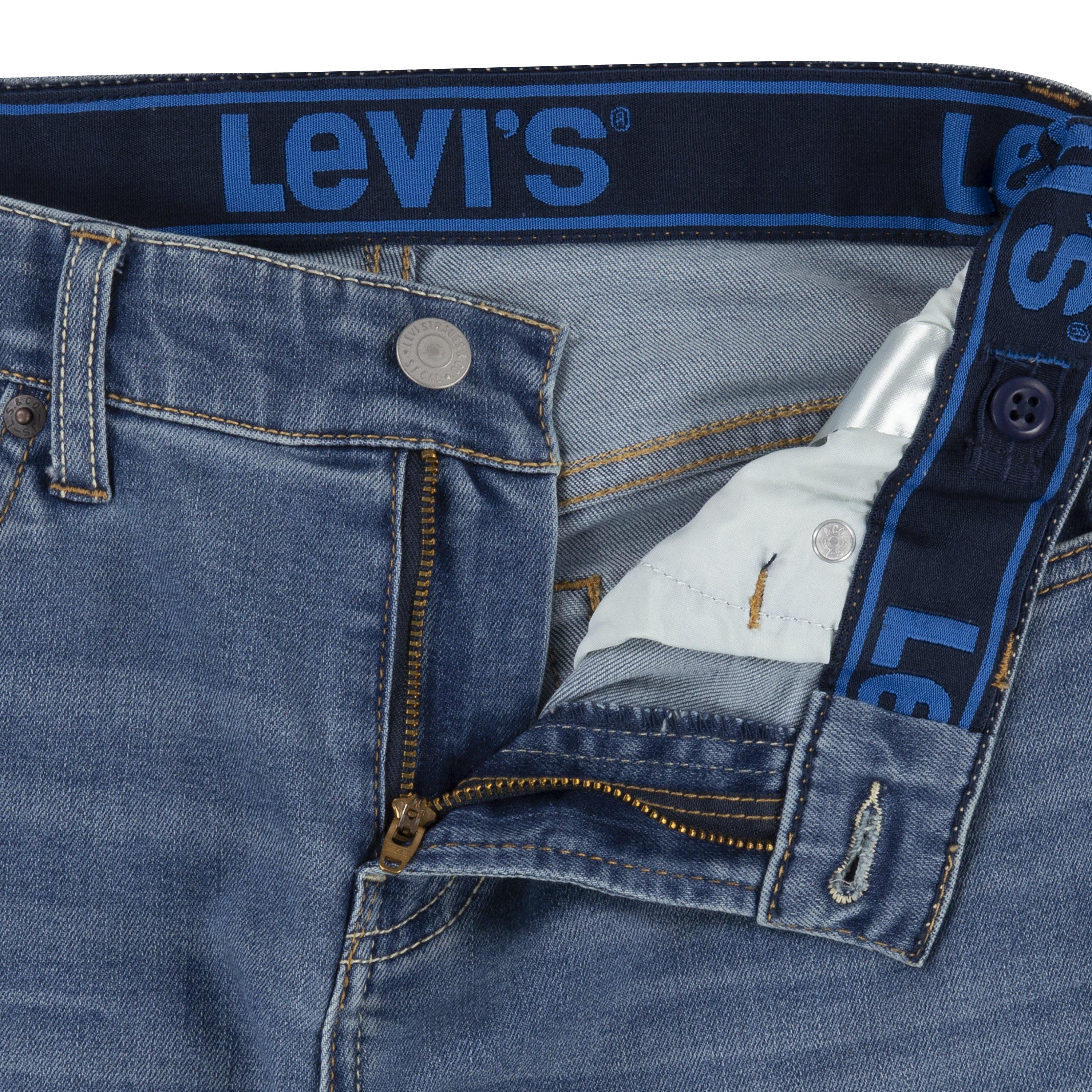 Levi's 502 Strong Performance Tapered Fit Lt Wash Big Boys' Blue Denim Jeans - BLUE Thumbnail View 4