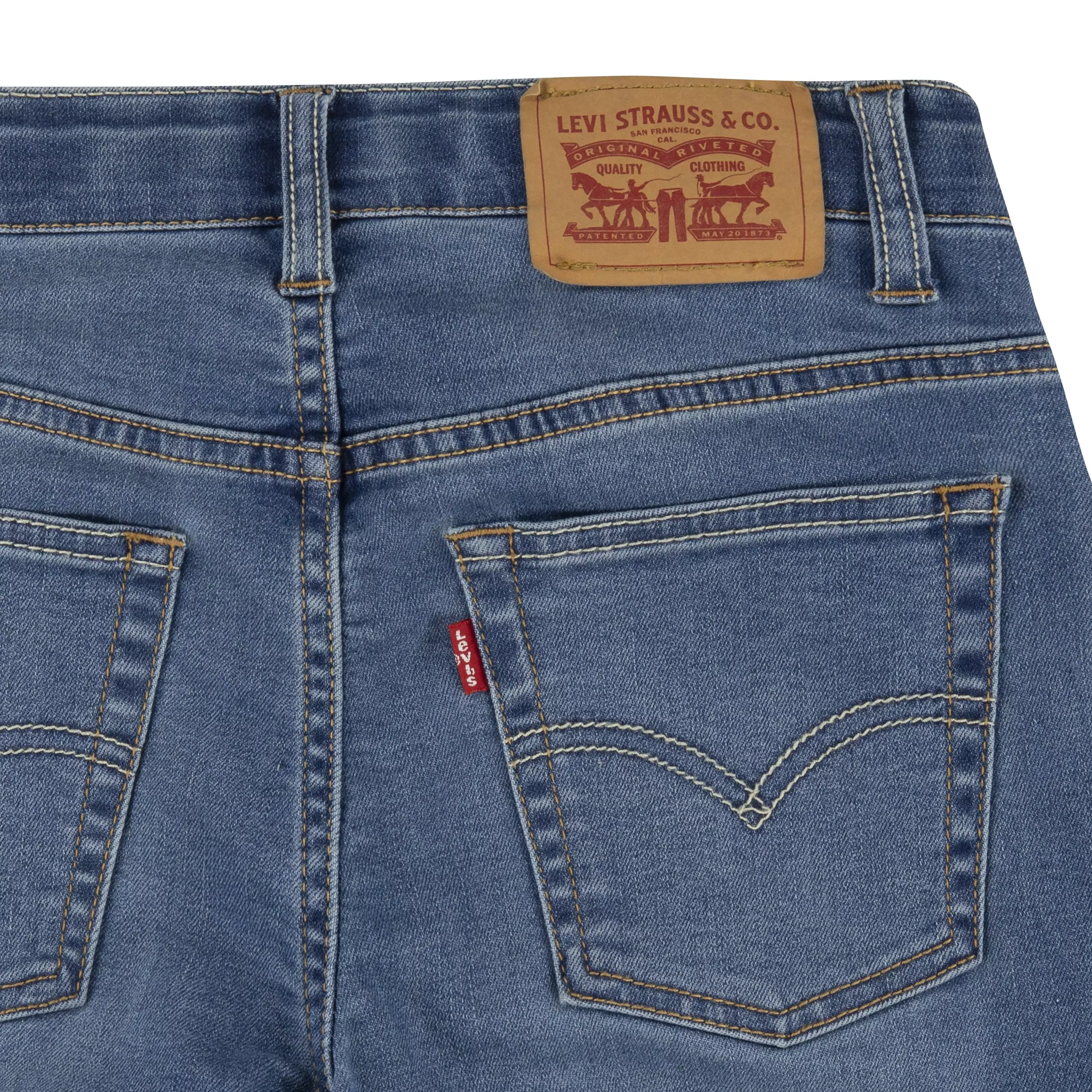 Levi's 502 Strong Performance Tapered Fit Lt Wash Big Boys' Denim Jeans - Blue - BLUE