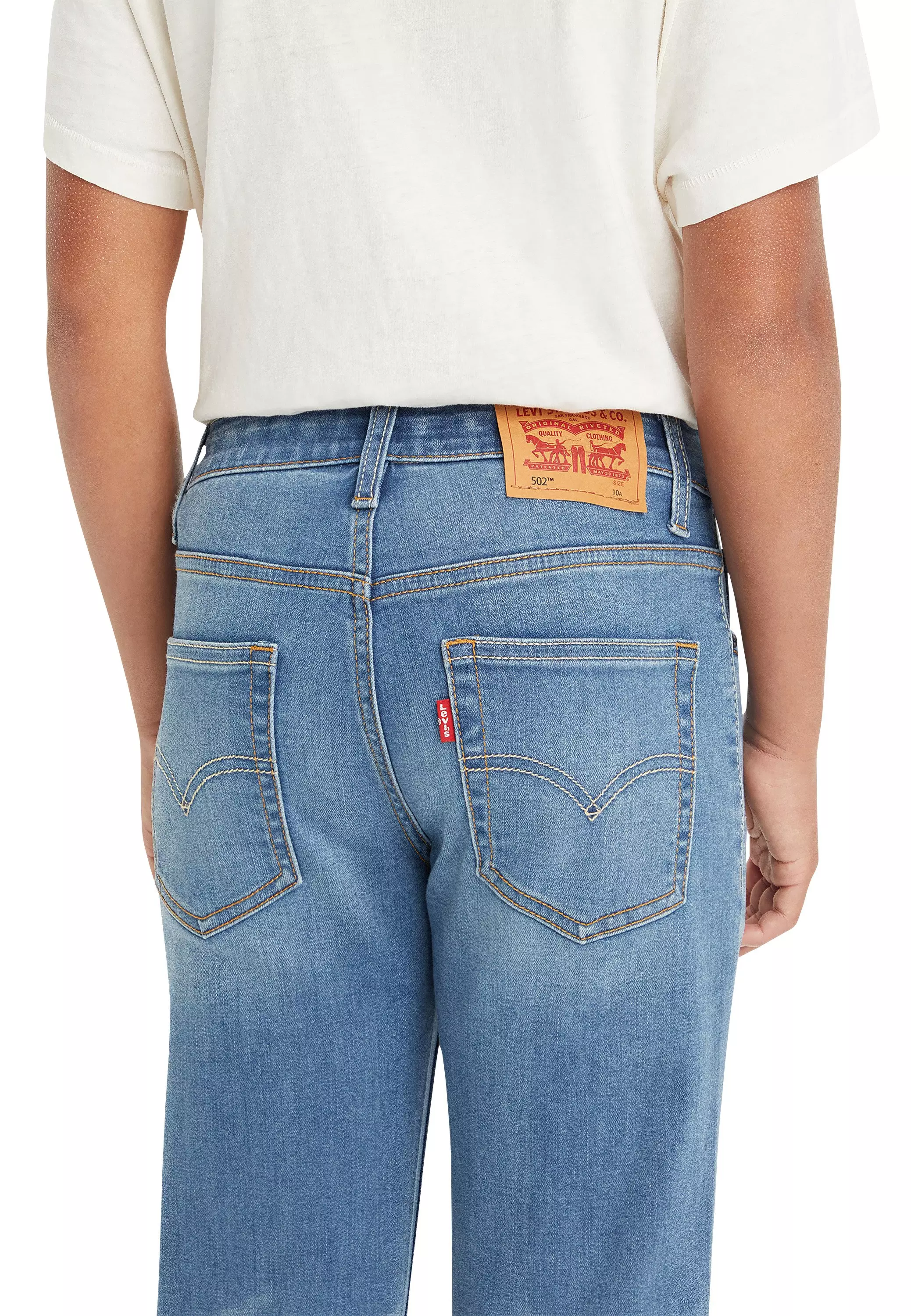 Levi's 502 Strong Performance Tapered Fit Lt Wash Big Boys' Denim Jeans - Blue - BLUE