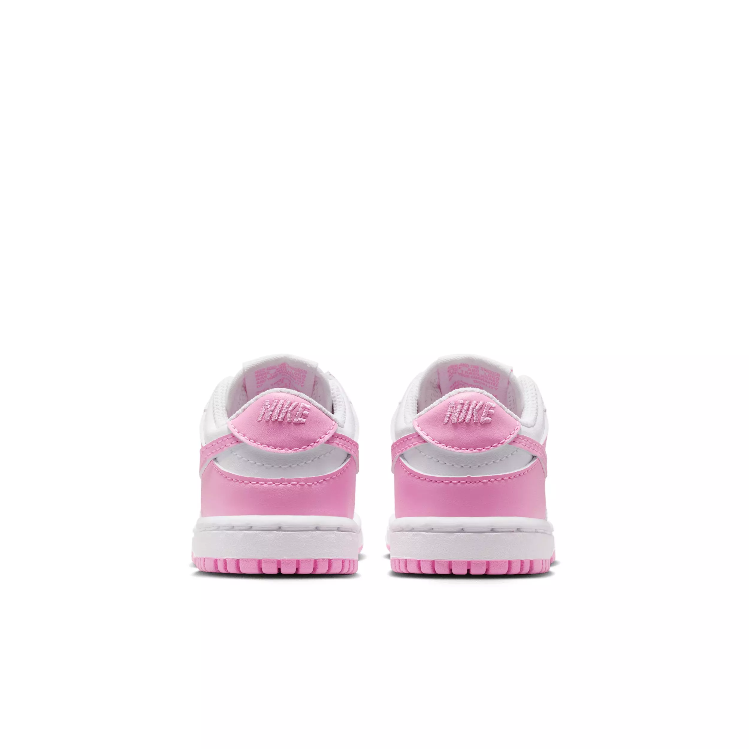 Nike Dunk Low "White/White/White/Pink Rise" Infant Girls' Shoe - WHITE/WHITE/WHITE/PINK