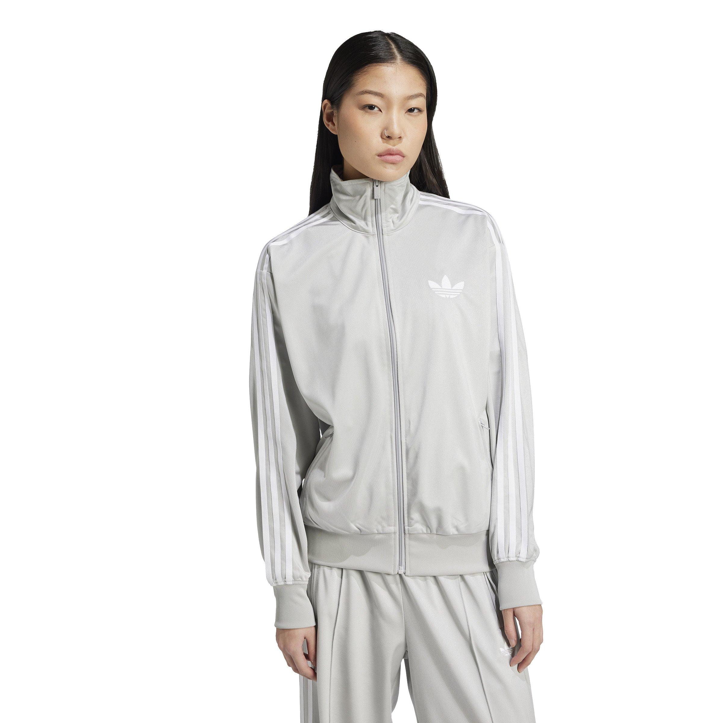 adidas Originals Women's Adicolor Classic Firebird Loose Track Top -Grey - GREY