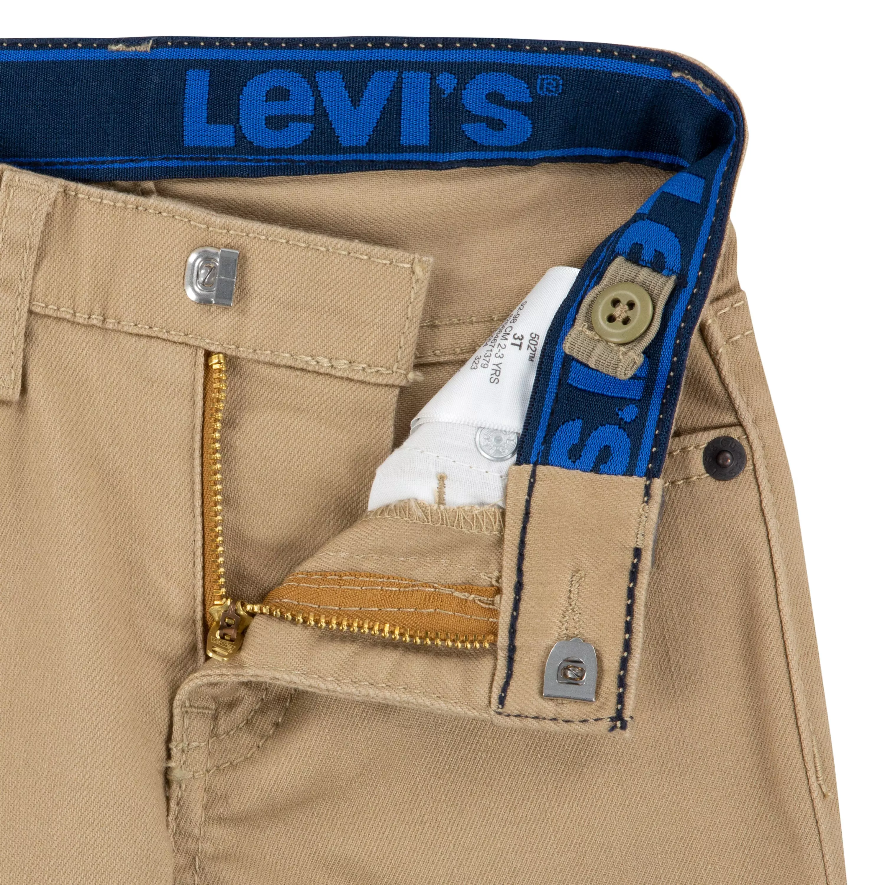 Levi's 502 Strong Performance Tapered Fit Toddler Boys' Khaki Denim Jeans - KHAKI