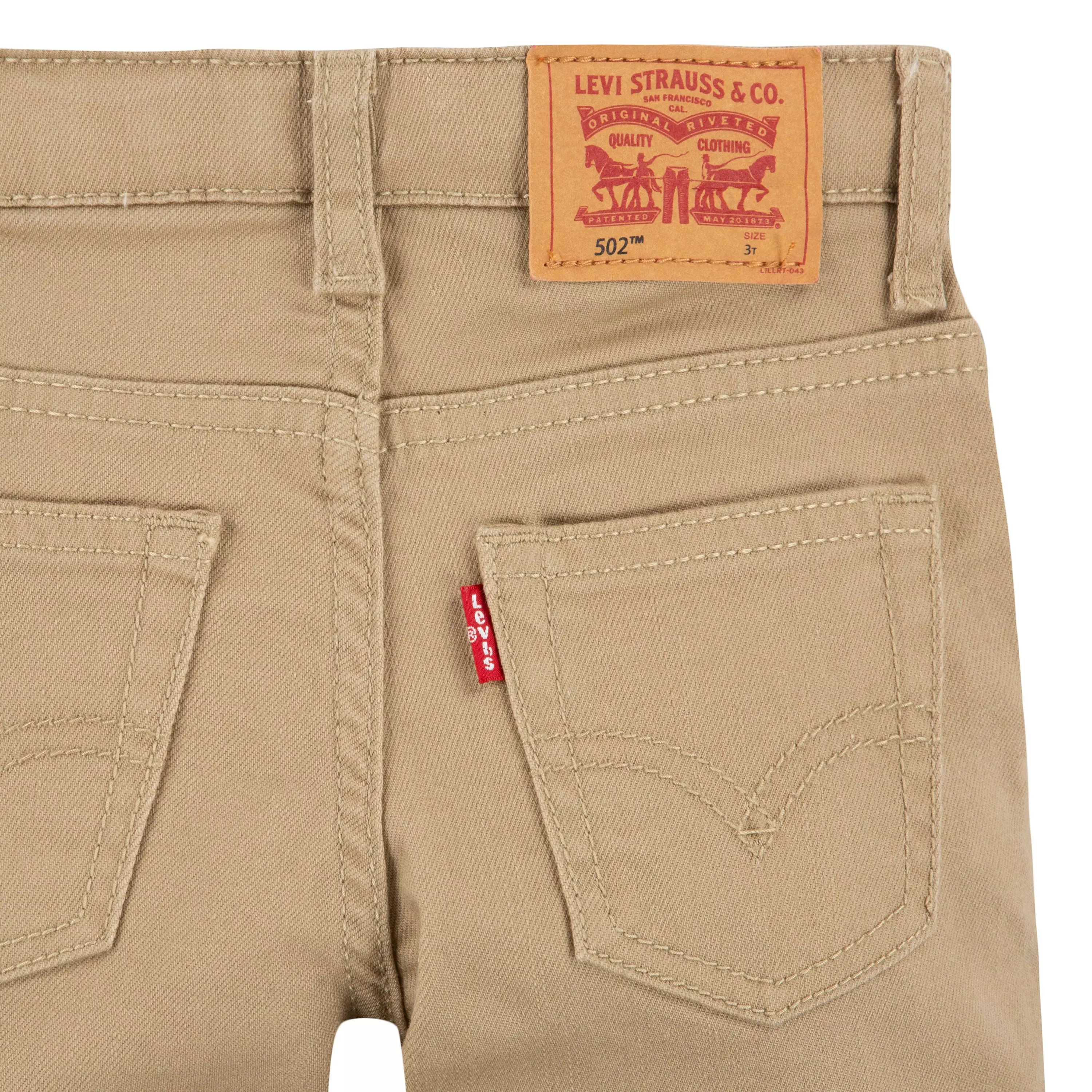 Levi's 502 Strong Performance Tapered Fit Toddler Boys' Denim Jeans - Khaki - KHAKI