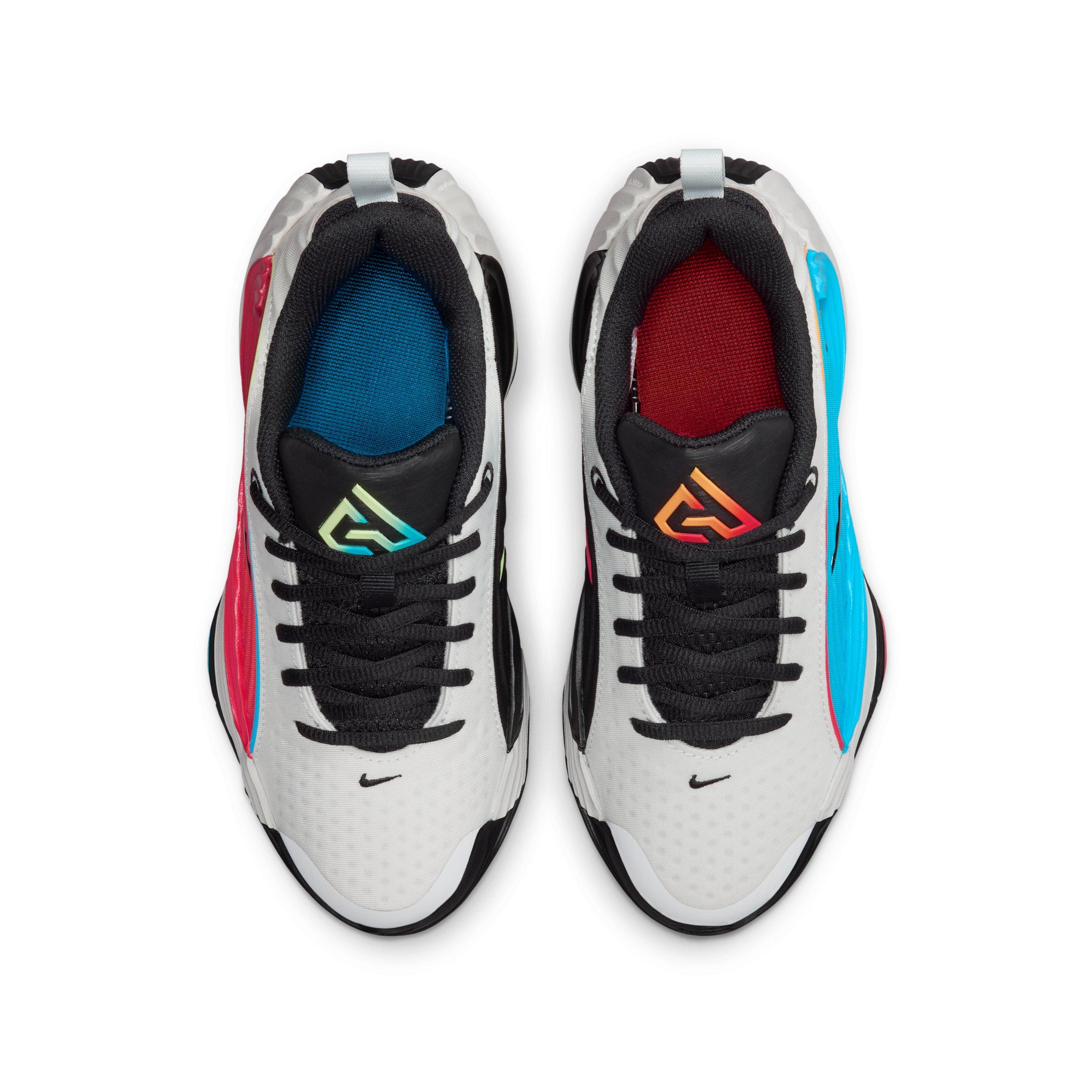Nike Giannis Immortality 5 "Off White/Red/Current Blue/Black" Grade School Boys' Basketball Shoe - OFF WHITE/RED/BLUE/BLACK