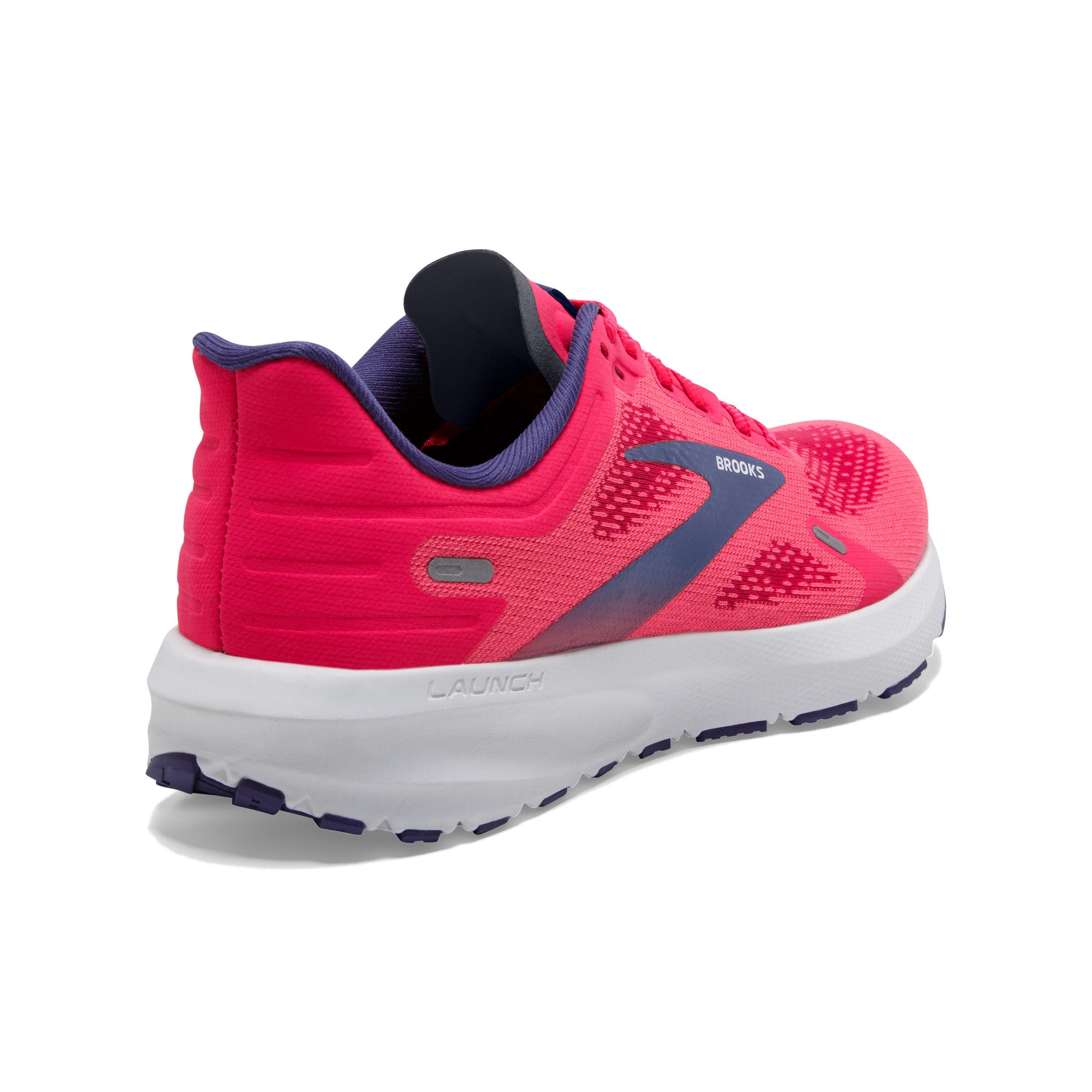 Brooks Launch 9 "Pink/Fuchsia/Cobalt" Women's Running Shoe - PINK/FUCHSIA/COBALT Thumbnail View 4