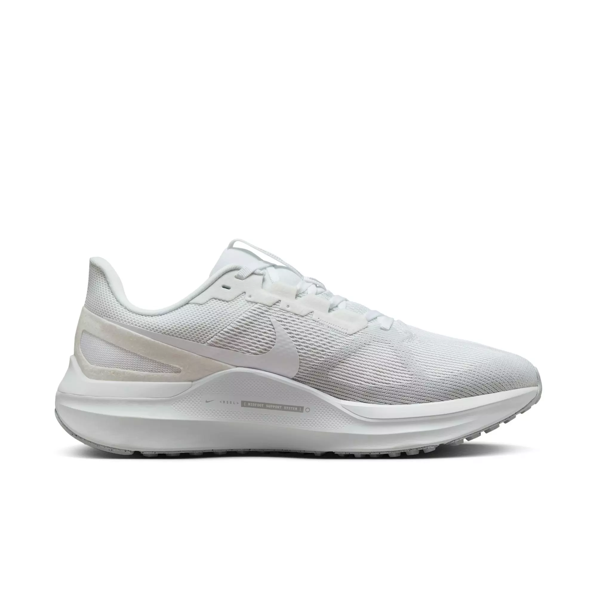 Nike Structure 25 "White/Pure Platinum/White" Men's Wide Running Shoe - WHITE/PLATINUM/WHITE