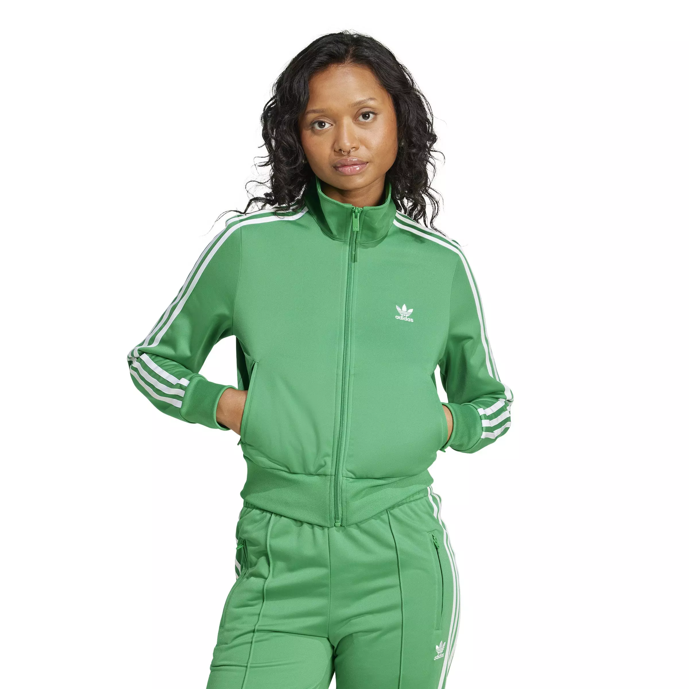 adidas Originals Women's Adicolor Classics Firebird Track Top -Green - GREEN