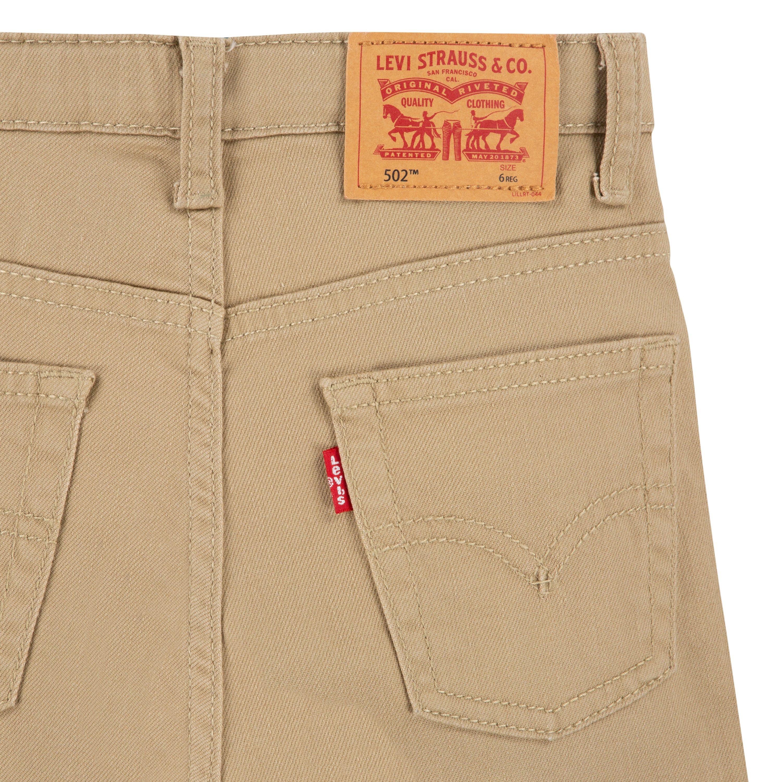 Levi's 502 Strong Performance Tapered Fit Little Boys' Denim Jeans - Khaki - KHAKI Thumbnail View 5