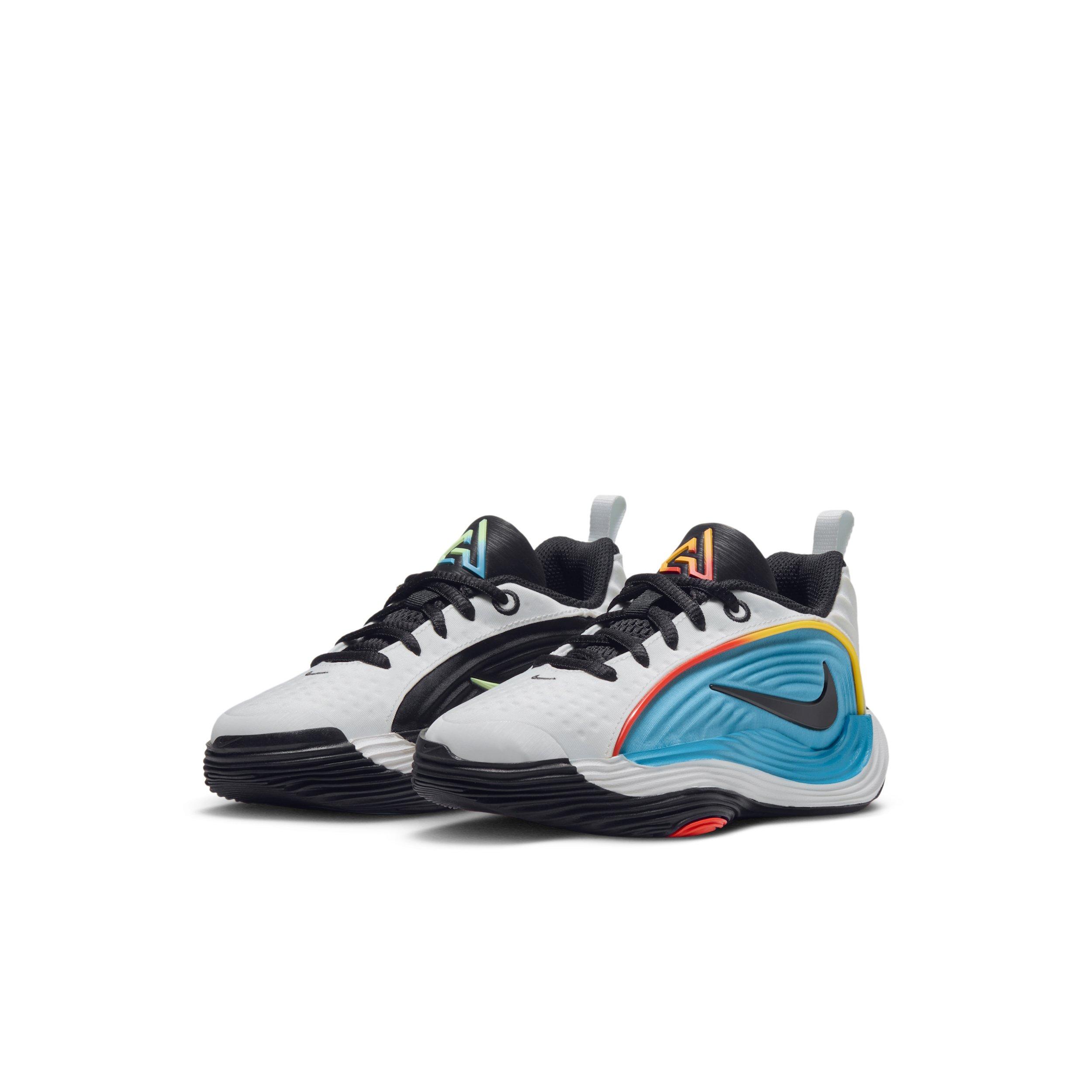 Nike Giannis Immortality 5 "Off White/Red/Current Blue/Black" Preschool Boys' Basketball Shoe - OFF WHITE/RED/BLUE/BLACK