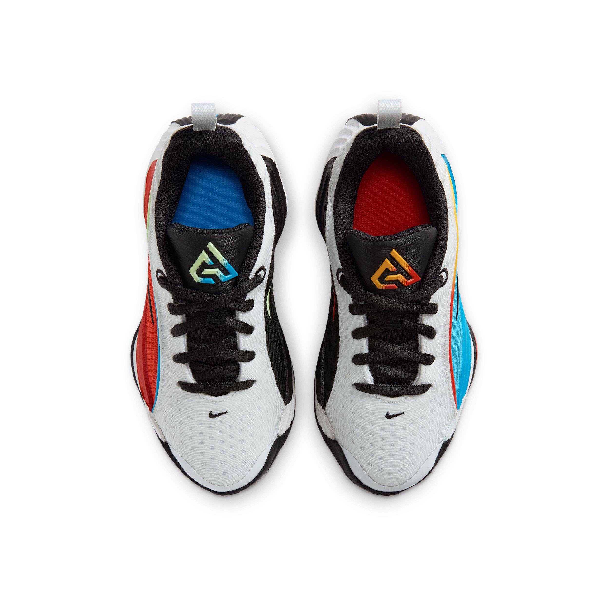 Nike Giannis Immortality 5 "Off White/Red/Current Blue/Black" Preschool Boys' Basketball Shoe - OFF WHITE/RED/BLUE/BLACK