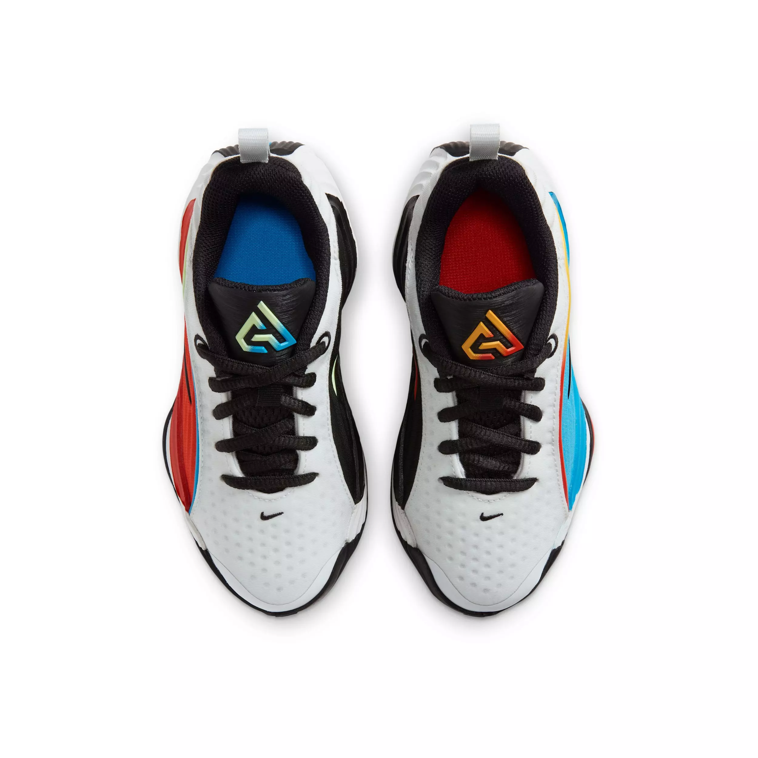 Nike Giannis Immortality 5 "Off White/Red/Current Blue/Black" Preschool Boys' Basketball Shoe - OFF WHITE/RED/BLUE/BLACK