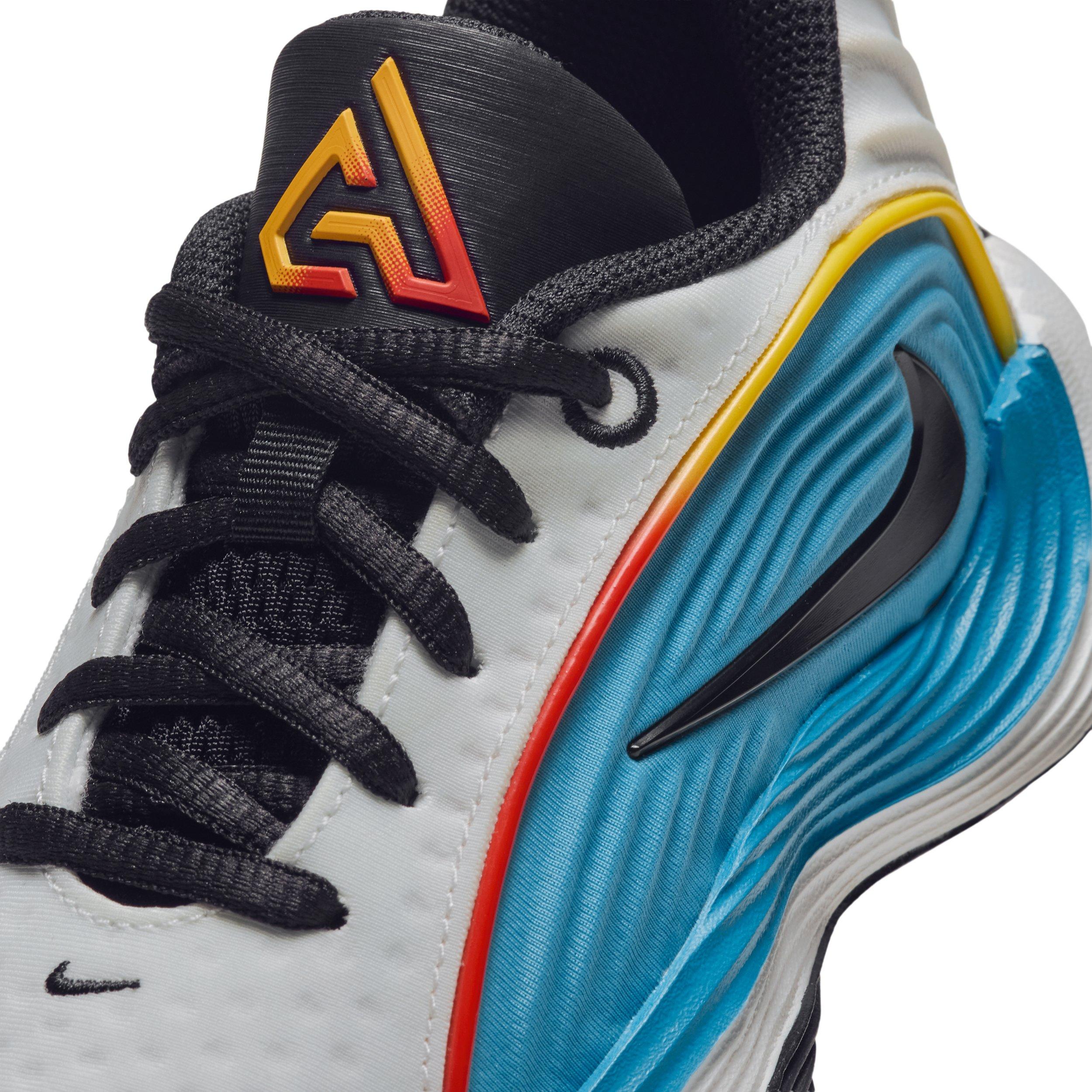 Nike Giannis Immortality 5 "Off White/Red/Current Blue/Black" Preschool Boys' Basketball Shoe - OFF WHITE/RED/BLUE/BLACK