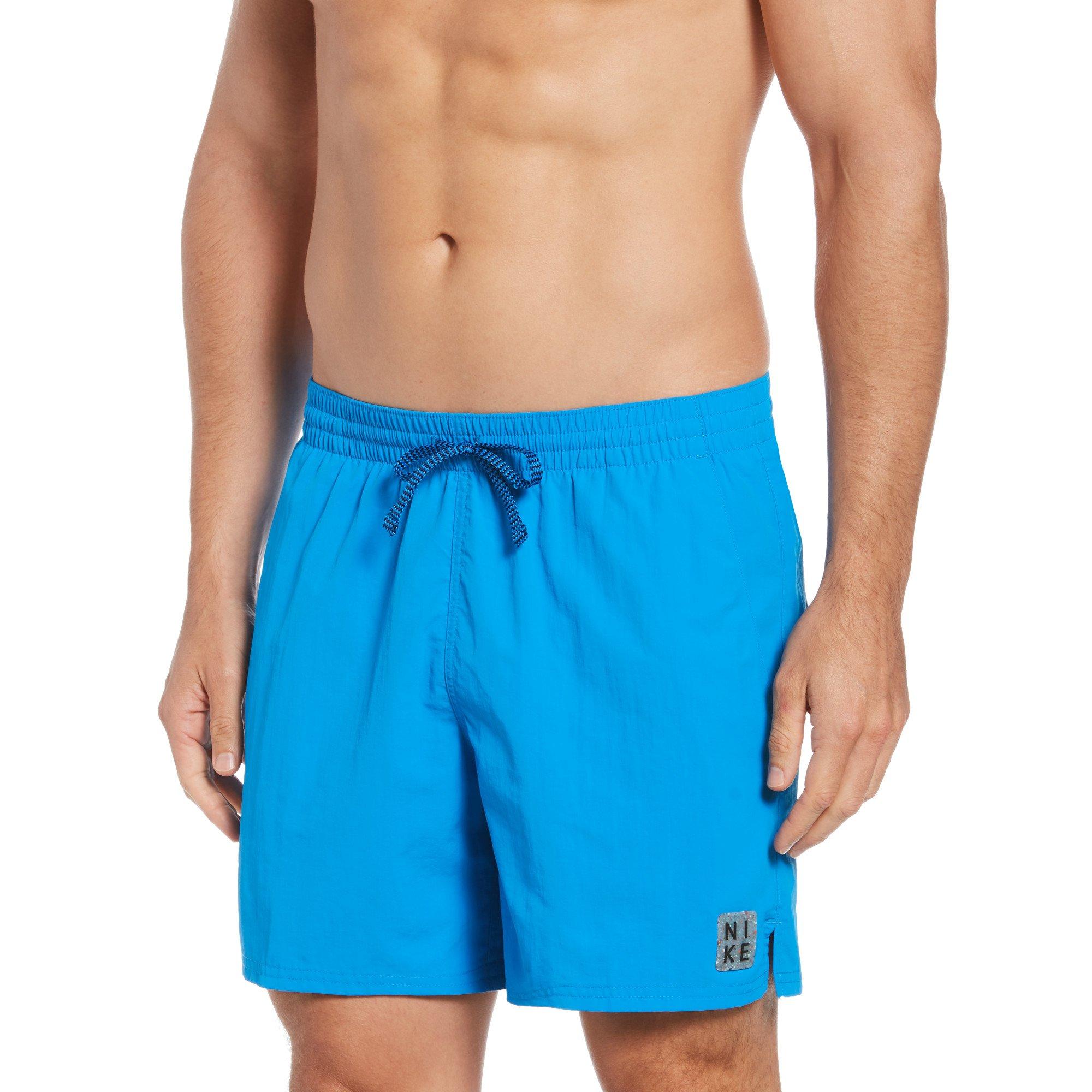 Nike Men's Solid Icon 7" Volley Shorts - BLUE Thumbnail View 1