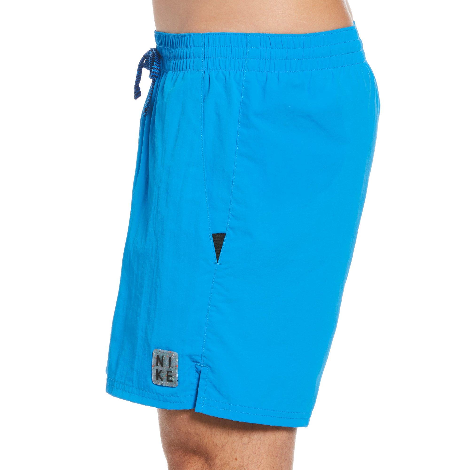 Nike Men's Solid Icon 7" Volley Shorts - BLUE Thumbnail View 3