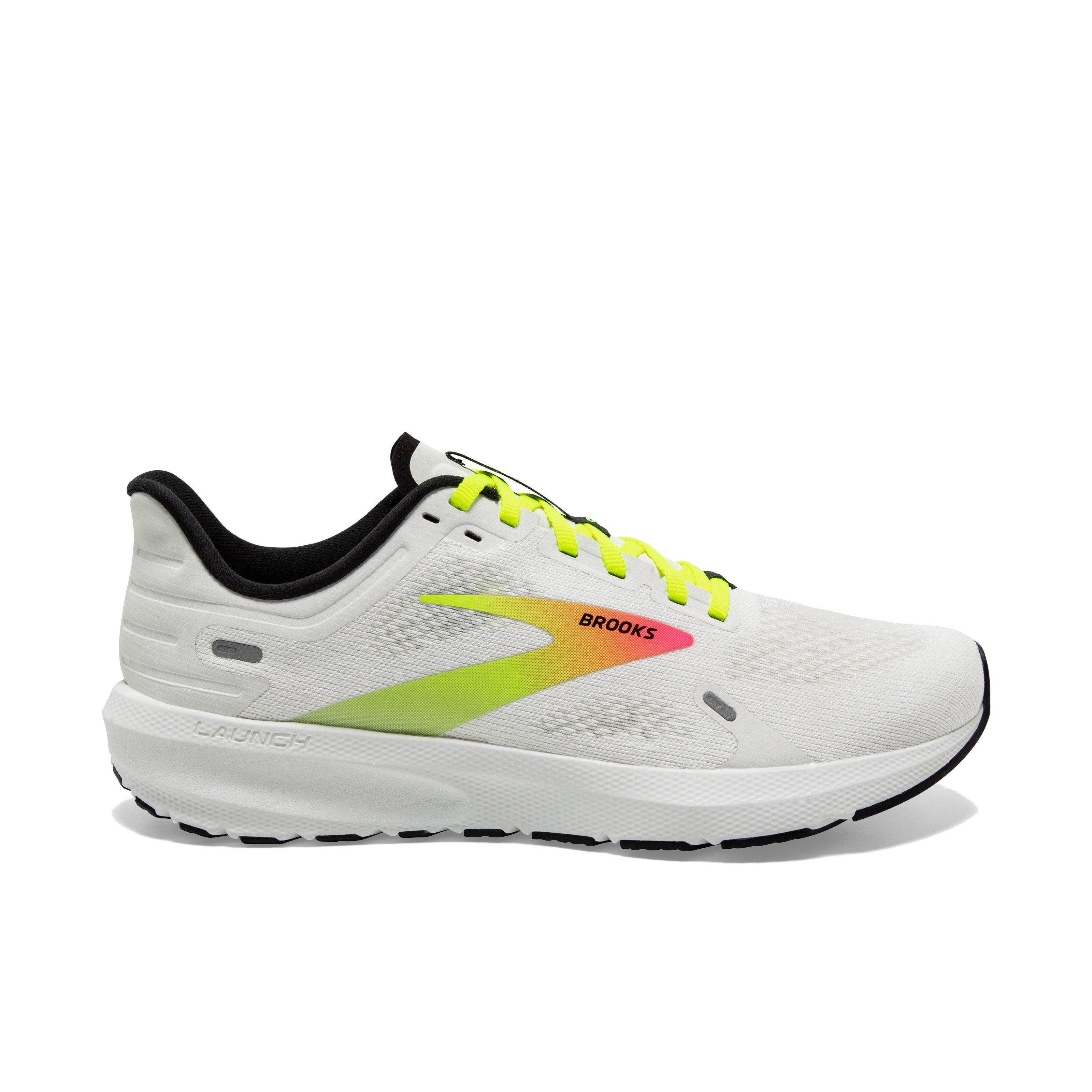 Brooks Launch 9 White/Yellow Women's Running Shoe - Hibbett