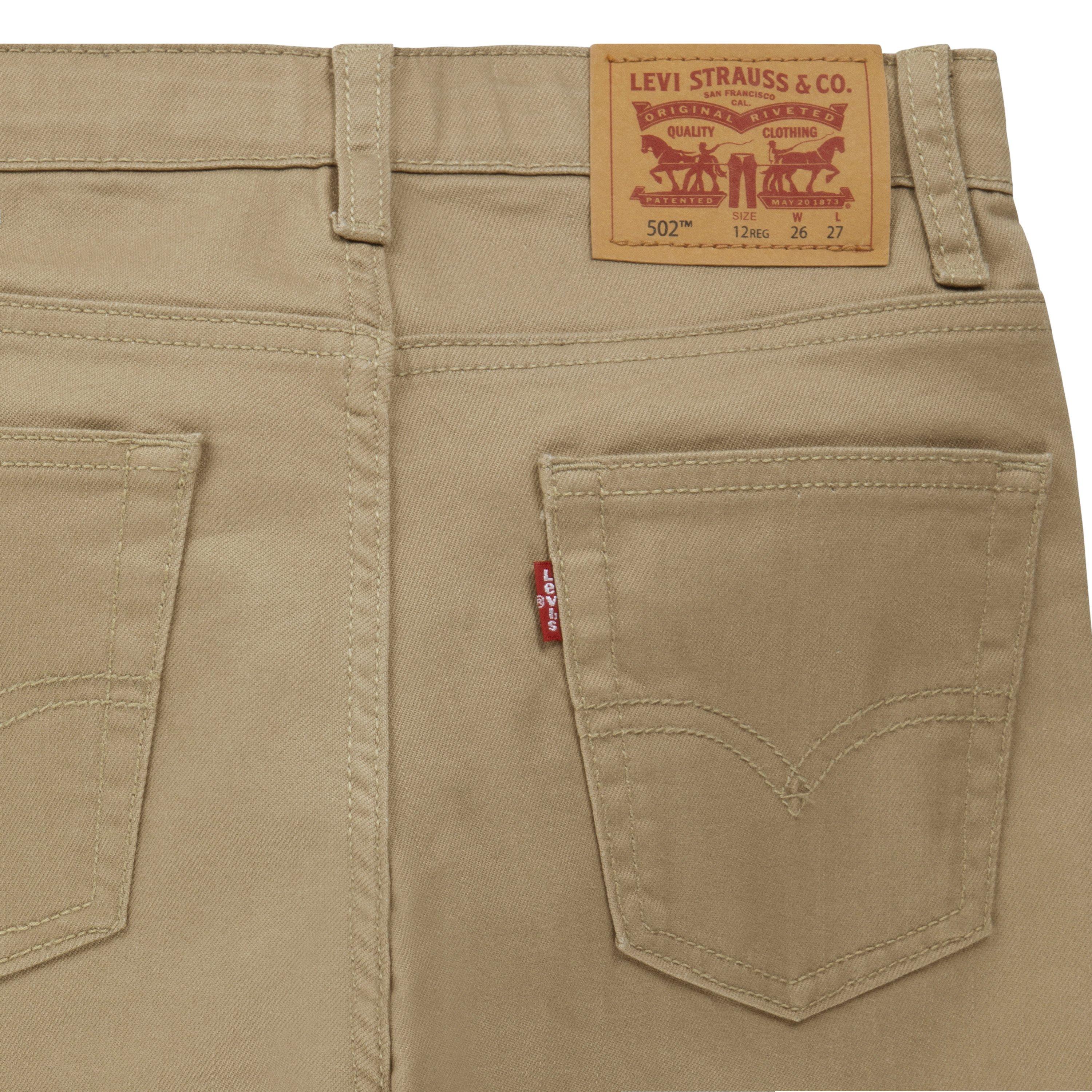 Levi's 502 Strong Performance Tapered Fit Big Boys' Khaki Denim Jeans - KHAKI Thumbnail View 7