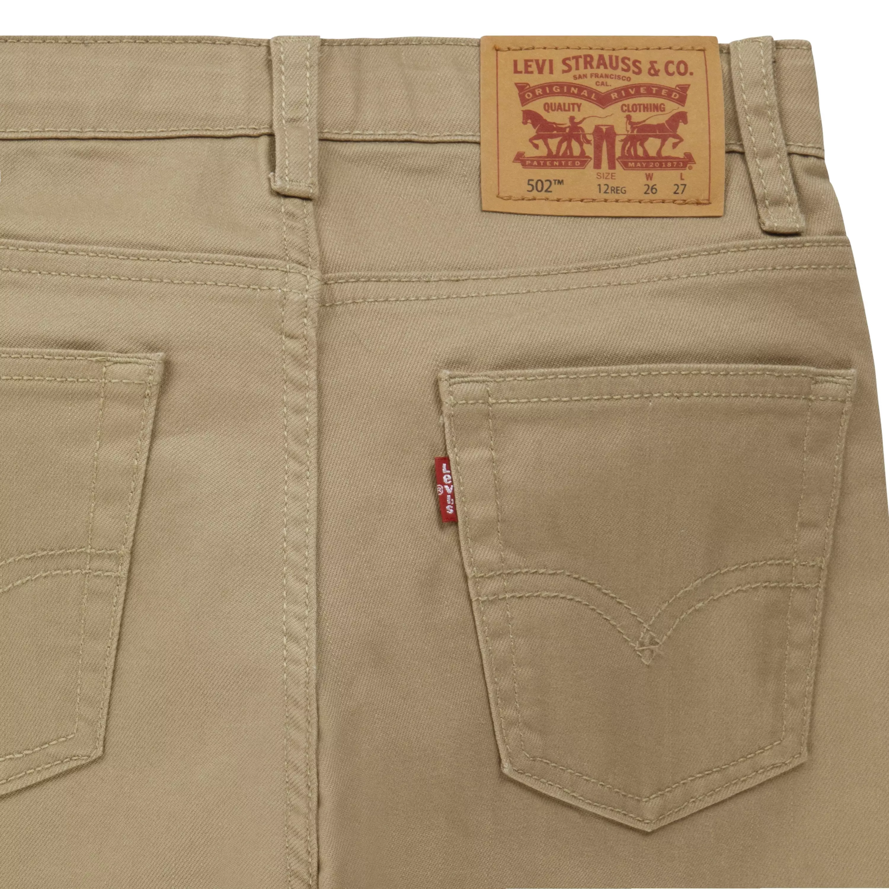 Levi's 502 Strong Performance Tapered Fit Big Boys' Khaki Denim Jeans - KHAKI