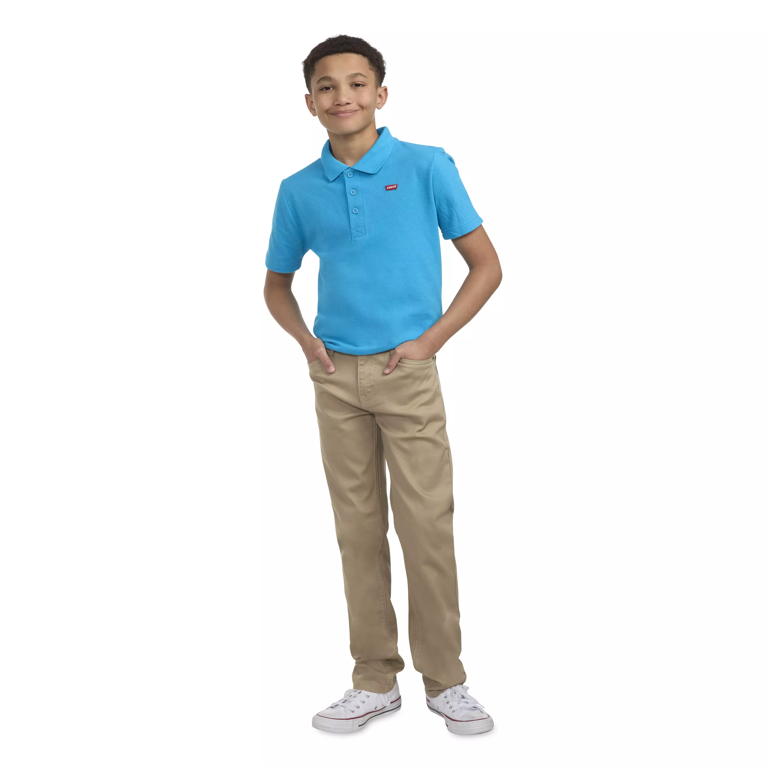 Levi's 502 Strong Performance Tapered Fit Big Boys' Khaki Denim Jeans - KHAKI