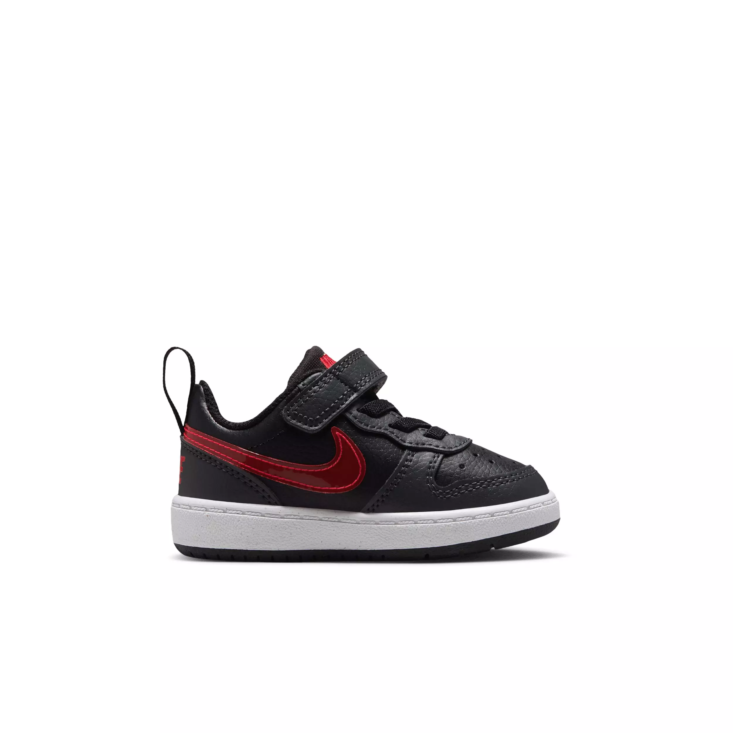 Nike Court Borough Low "Black/Anthracite/White/University Red" Infant Boys' Shoe - BLACK/ANTHRACITE/WHITE/RED