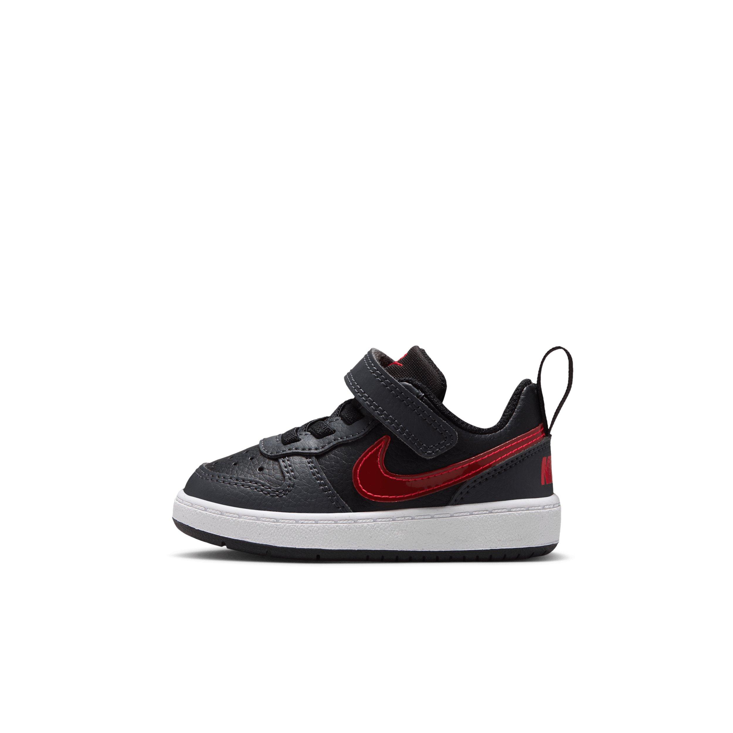 Nike Court Borough Low "Black/Anthracite/White/University Red" Infant Boys' Shoe - BLACK/ANTHRACITE/WHITE/RED Thumbnail View 2