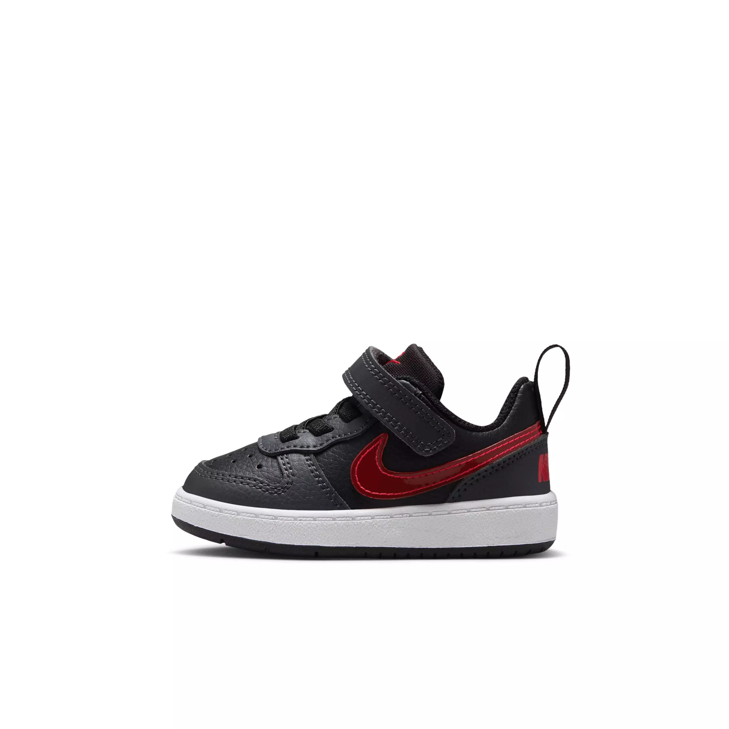 Nike Court Borough Low "Black/Anthracite/White/University Red" Infant Boys' Shoe - BLACK/ANTHRACITE/WHITE/RED