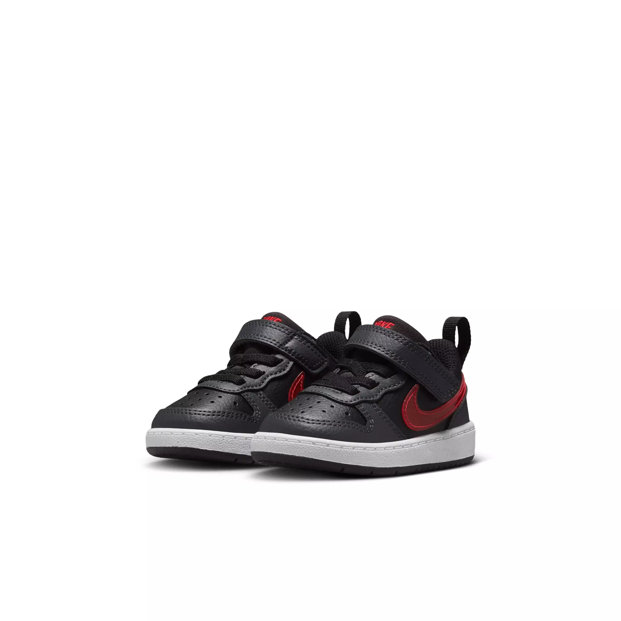 Nike Court Borough Low "Black/Anthracite/White/University Red" Infant Boys' Shoe - BLACK/ANTHRACITE/WHITE/RED