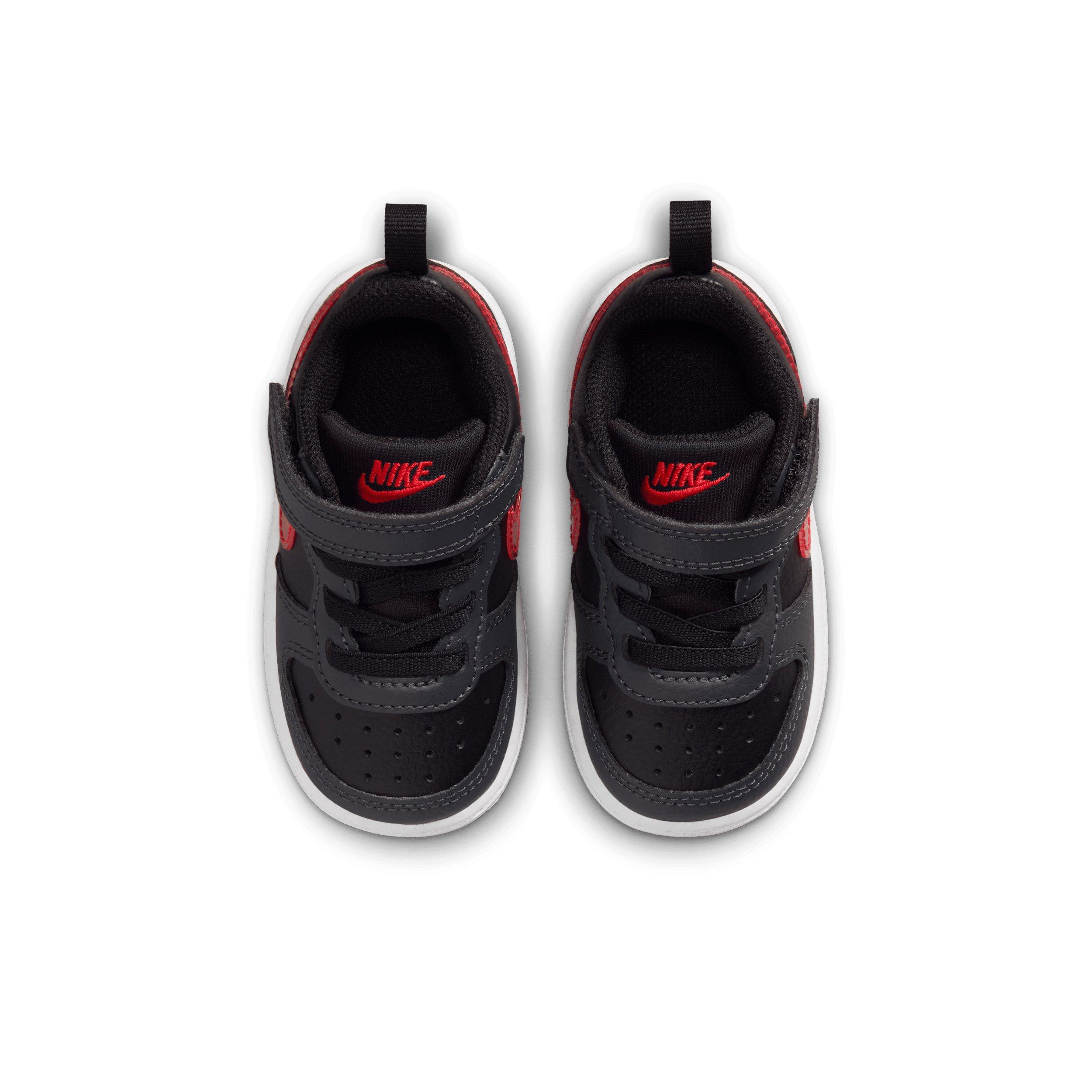 Nike Court Borough Low "Black/Anthracite/White/University Red" Infant Boys' Shoe - BLACK/ANTHRACITE/WHITE/RED Thumbnail View 4