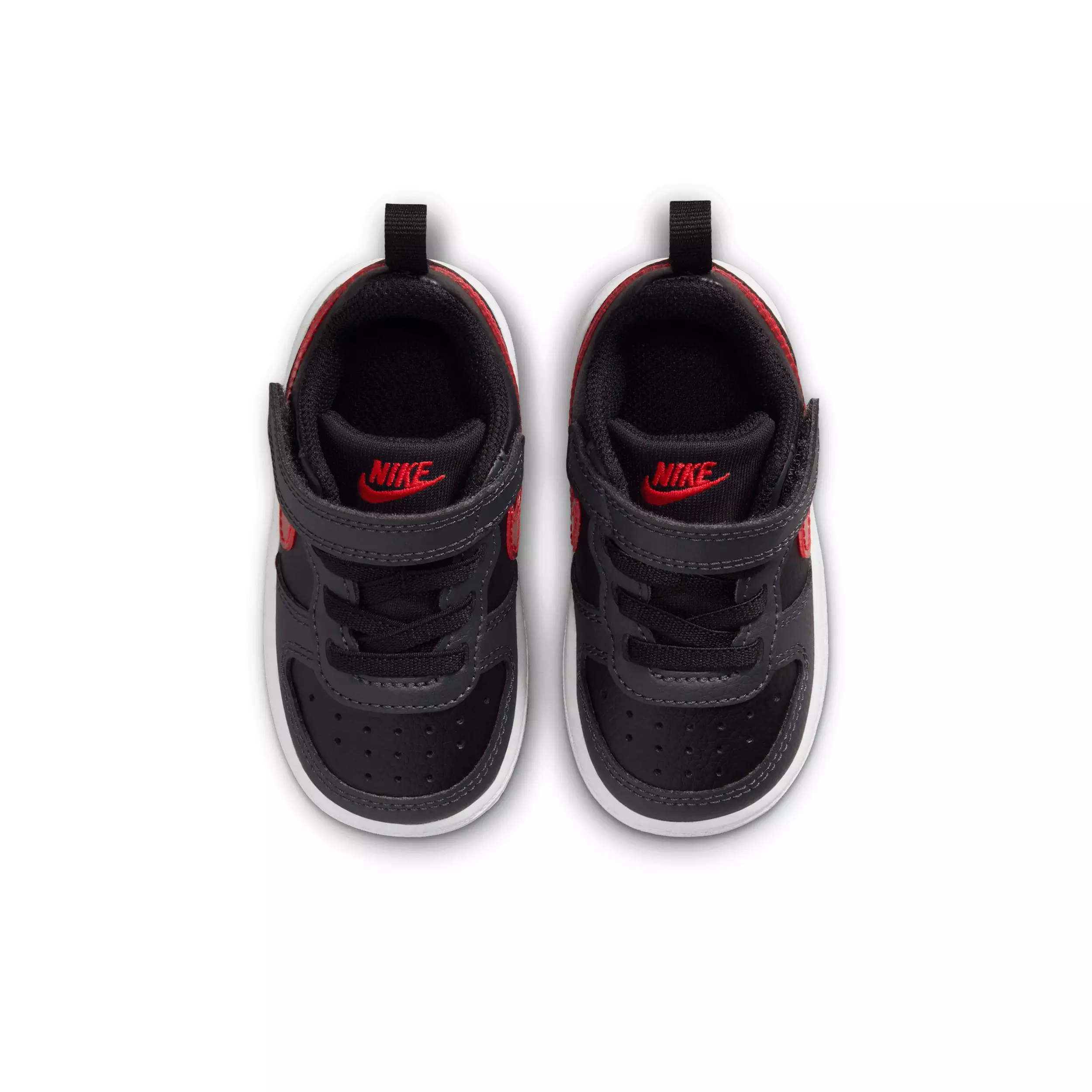 Nike Court Borough Low "Black/Anthracite/White/University Red" Infant Boys' Shoe - BLACK/ANTHRACITE/WHITE/RED