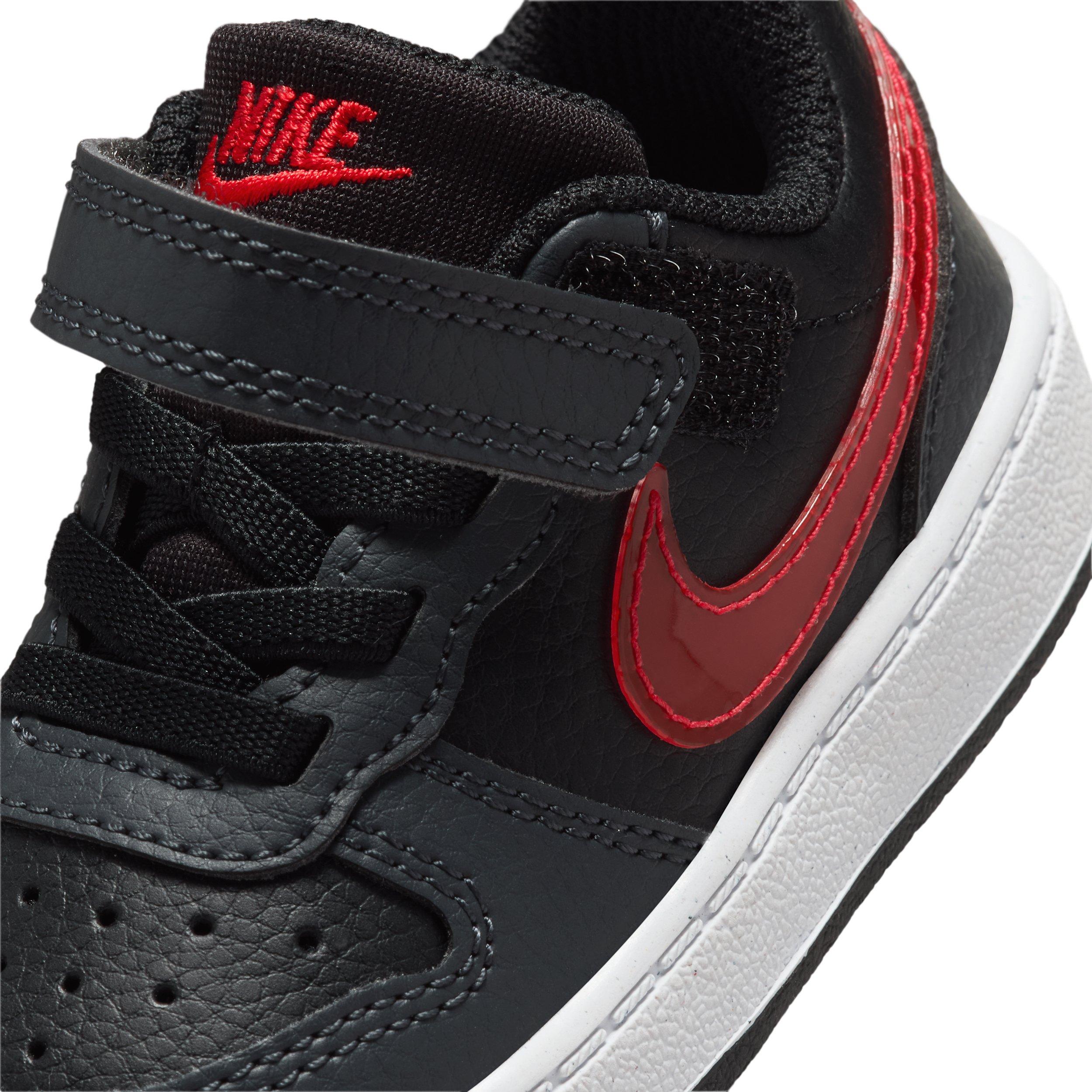 Nike Court Borough Low "Black/Anthracite/White/University Red" Infant Boys' Shoe - BLACK/ANTHRACITE/WHITE/RED Thumbnail View 7