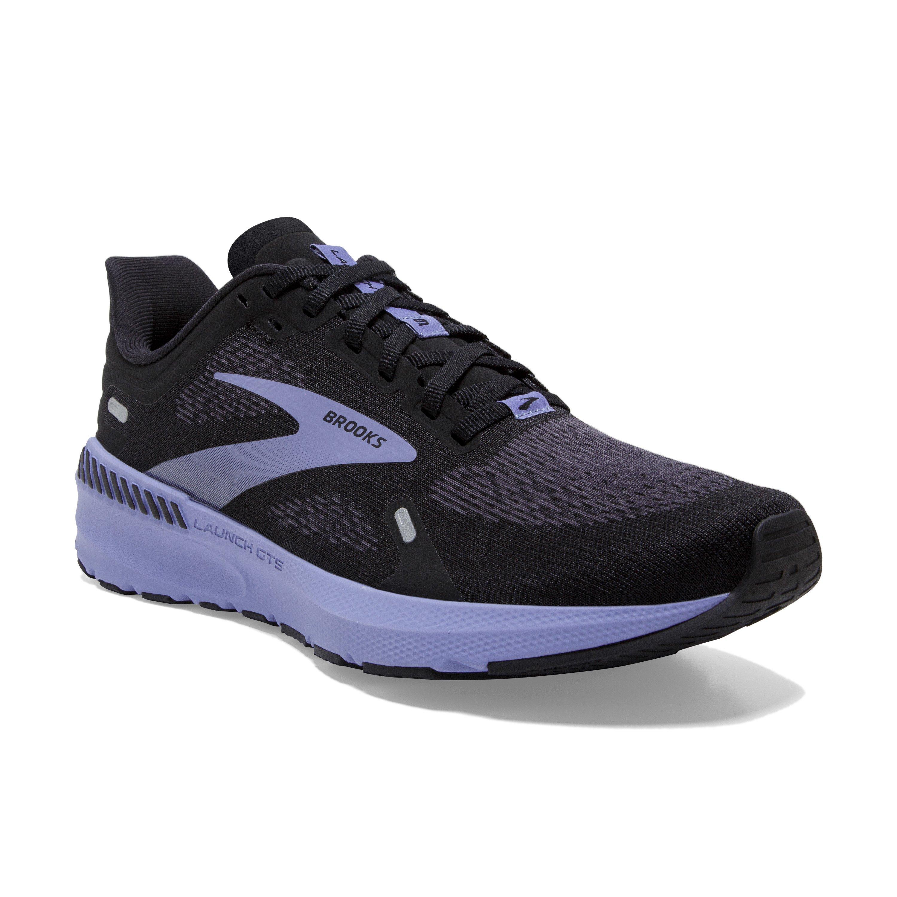 Brooks Launch GTS 9 "Black/Ebony/Purple" Women's Running Shoe - BLACK/EBONY/PURPLE Thumbnail View 3