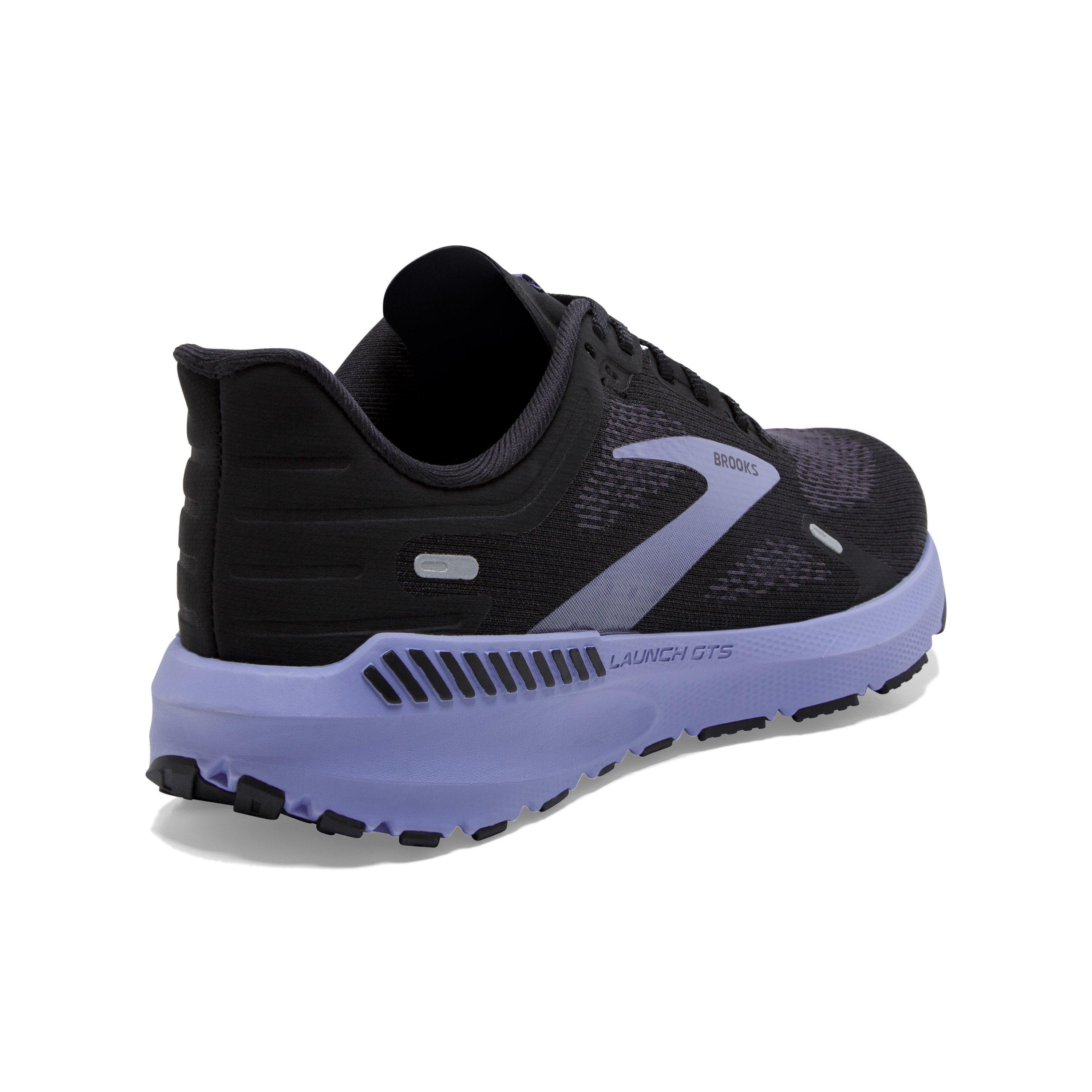 Brooks Launch GTS 9 "Black/Ebony/Purple" Women's Running Shoe - BLACK/EBONY/PURPLE Thumbnail View 4