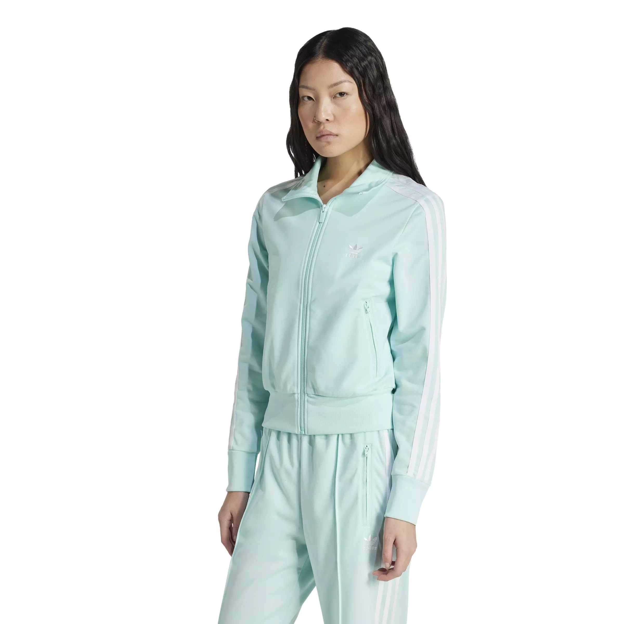 adidas Originals Women's Adicolor Classics Firebird Track Top -Turquoise - TURQUOISE 