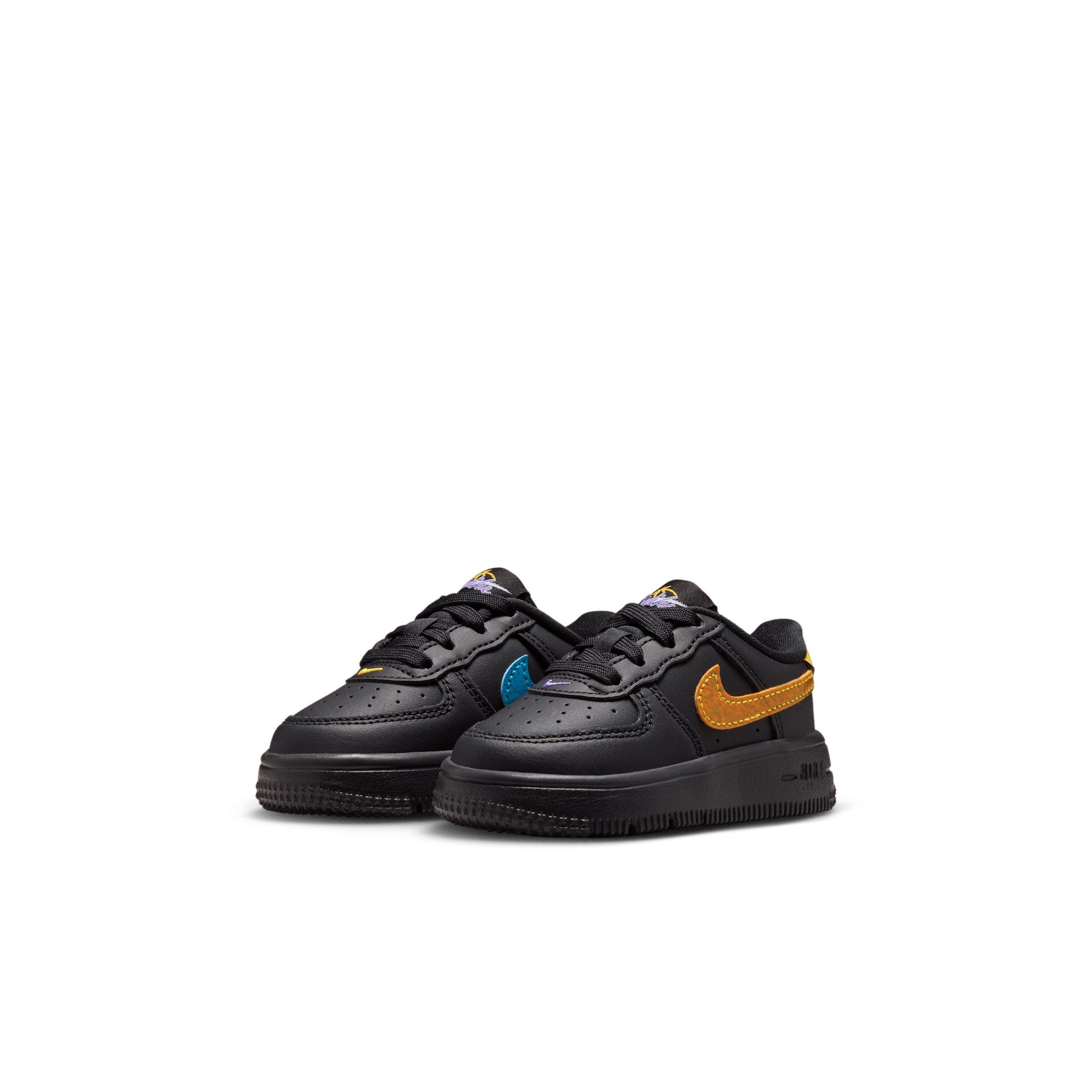 Nike Air Force 1 Infant Boys' "Black/Laser Orange/Picante Red/Action Grape" Shoe