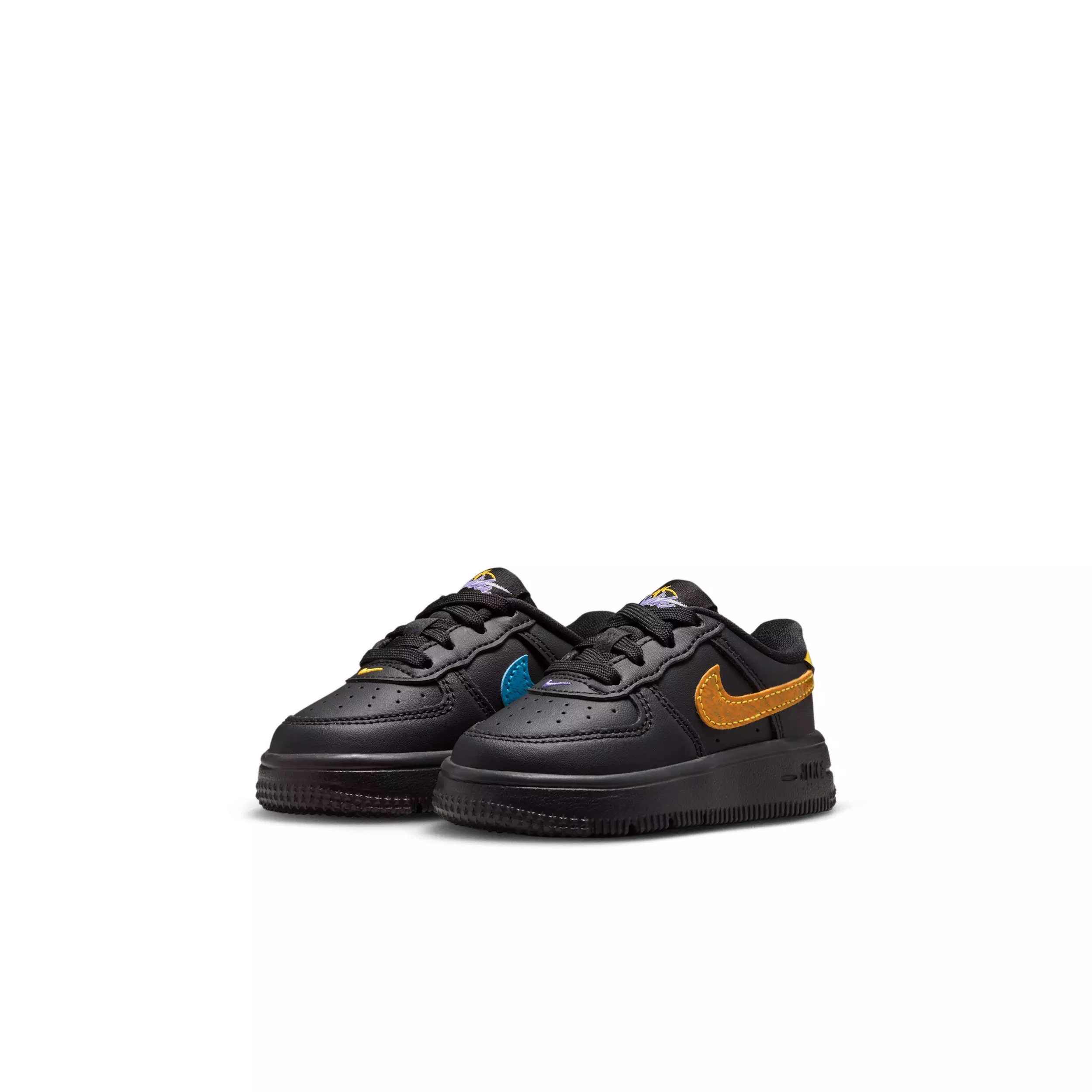 Nike Air Force 1 "Black/Laser Orange/Picante Red/Action Grape" Infant Boys' Shoe - BLACK/ORANGE/RED/GRAPE