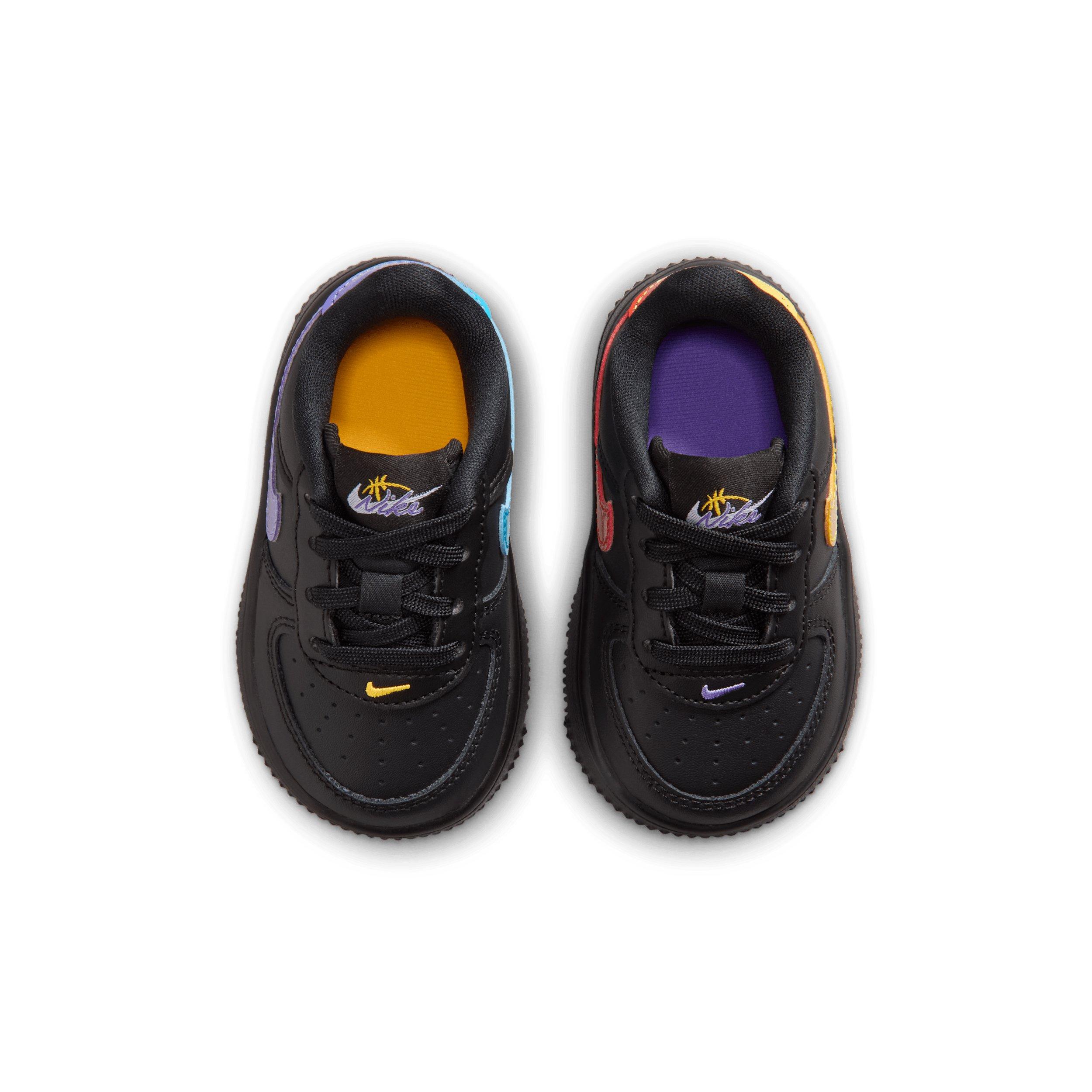 Nike Air Force 1 Infant Boys' "Black/Laser Orange/Picante Red/Action Grape" Shoe
