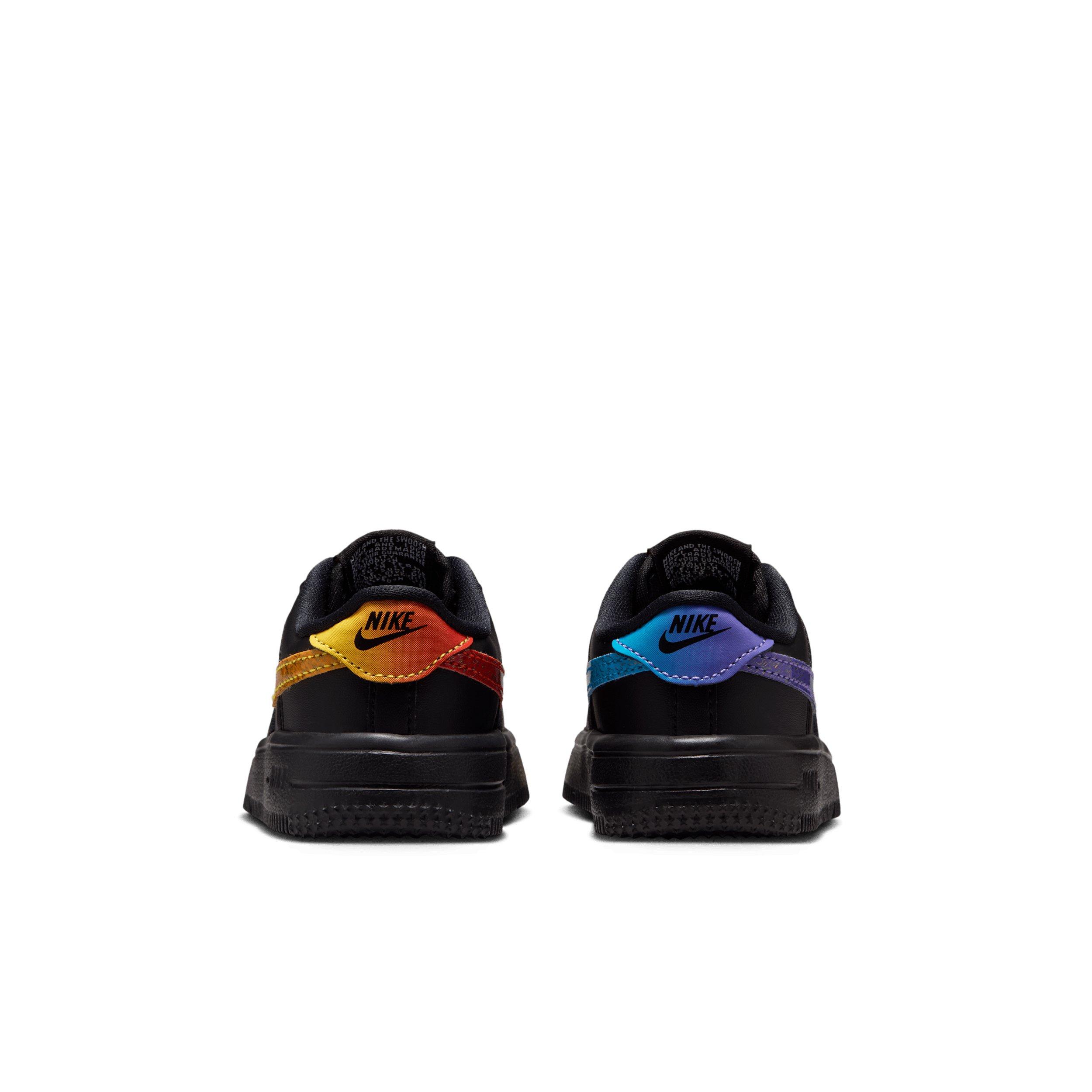 Nike Air Force 1 Infant Boys' "Black/Laser Orange/Picante Red/Action Grape" Shoe