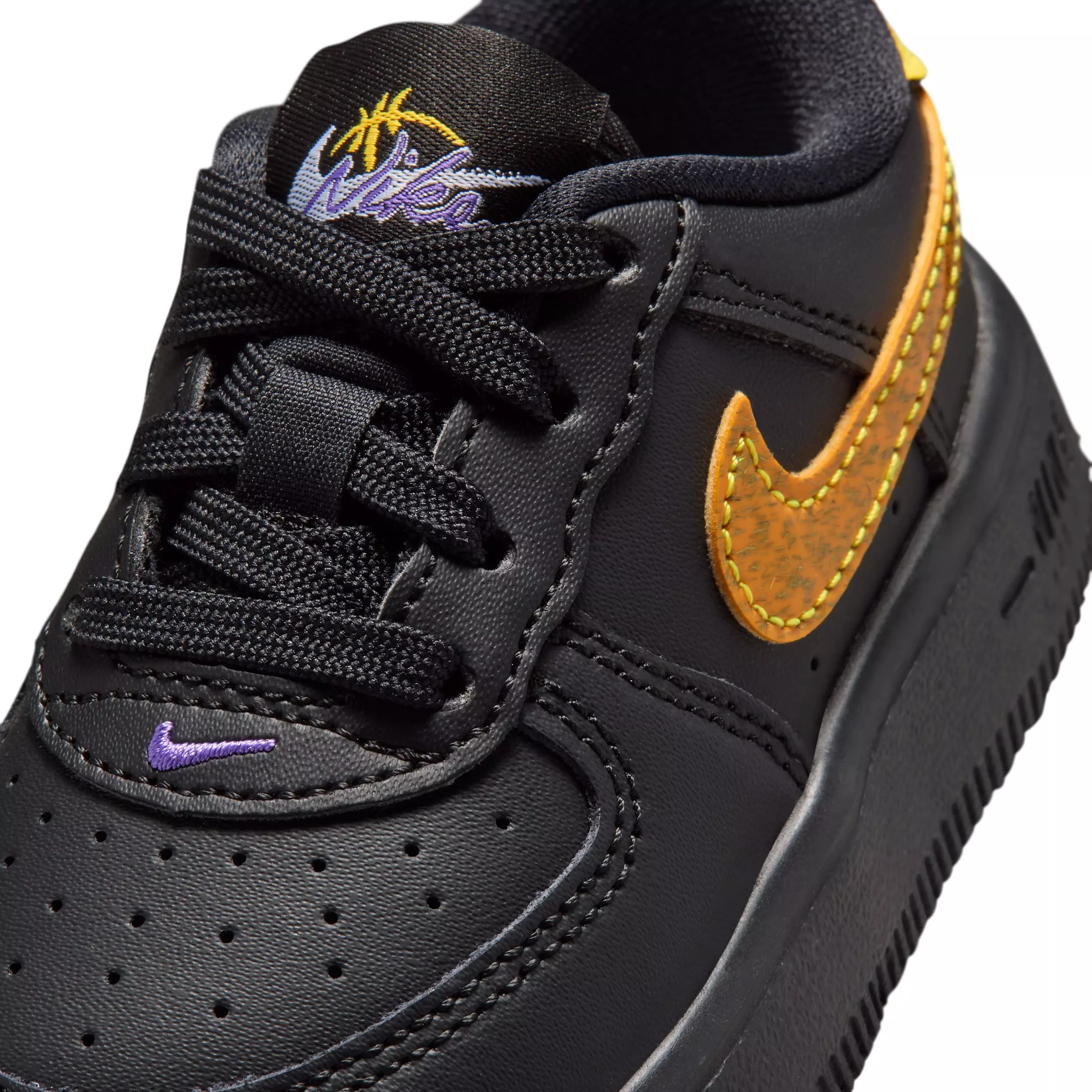 Nike Air Force 1 "Black/Laser Orange/Picante Red/Action Grape" Infant Boys' Shoe - BLACK/ORANGE/RED/GRAPE