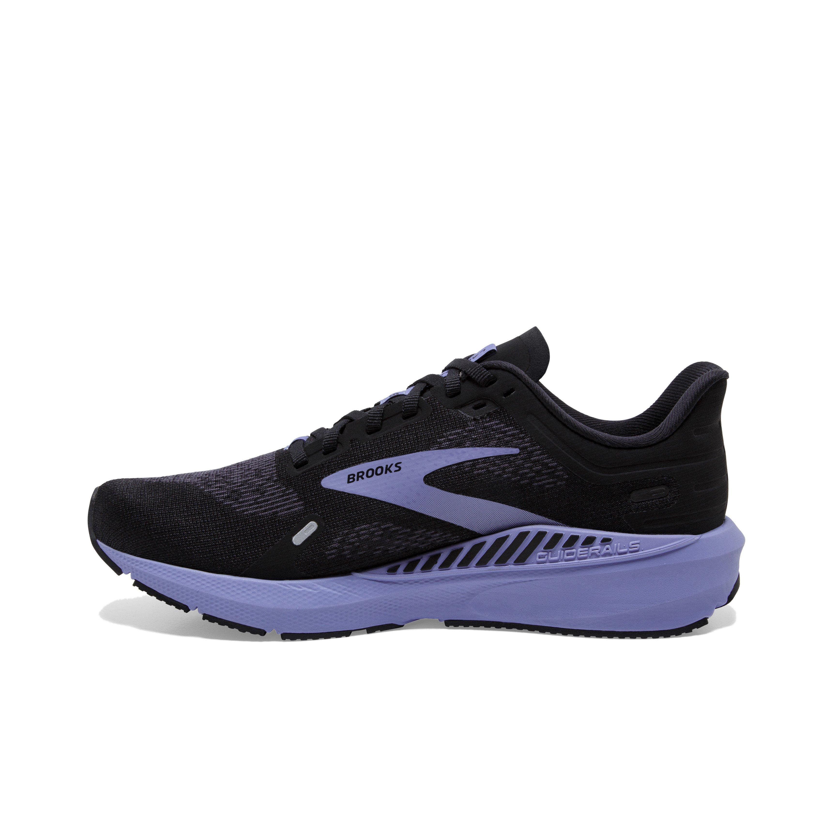 Brooks Launch GTS 9 "Black/Ebony/Purple" Women's Wide Running Shoe - BLACK/EBONY/PURPLE Thumbnail View 2